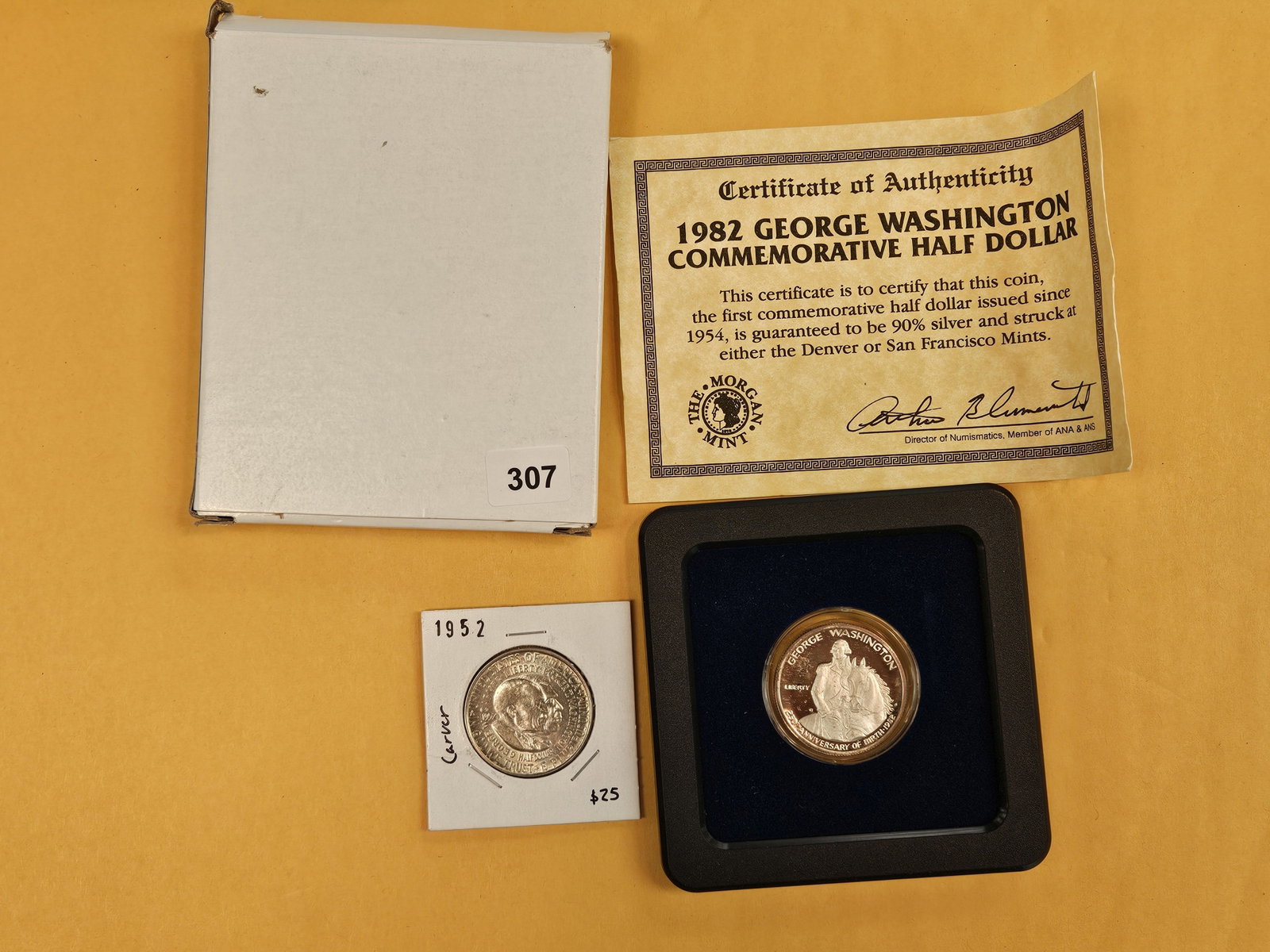 Two GEM Silver US Commemorative Half Dollars: Proof and BU