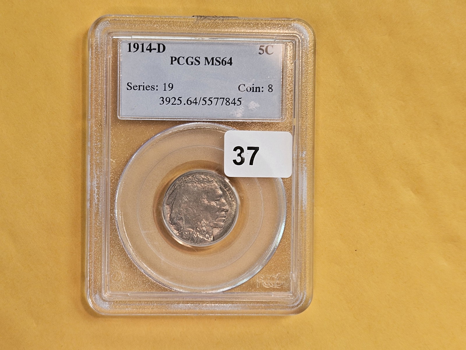 ** KEY DATE ** PCGS 1914-D Buffalo Nickel in Mint State 64 - 2
