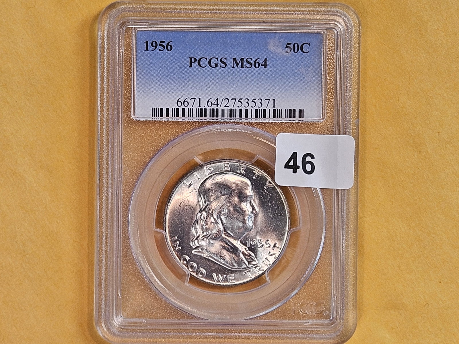 PCGS 1956 Franklin silver Half Dollar in Mint State 64 - 2