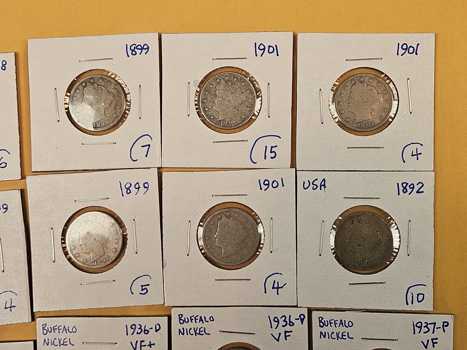 Twenty mixed Liberty and Buffalo Nickels - 4