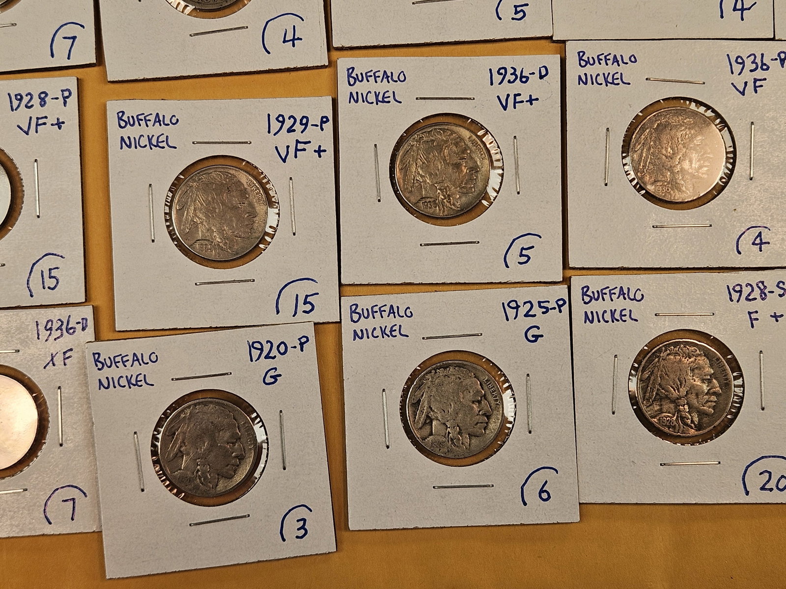 Twenty mixed Liberty and Buffalo Nickels - 6