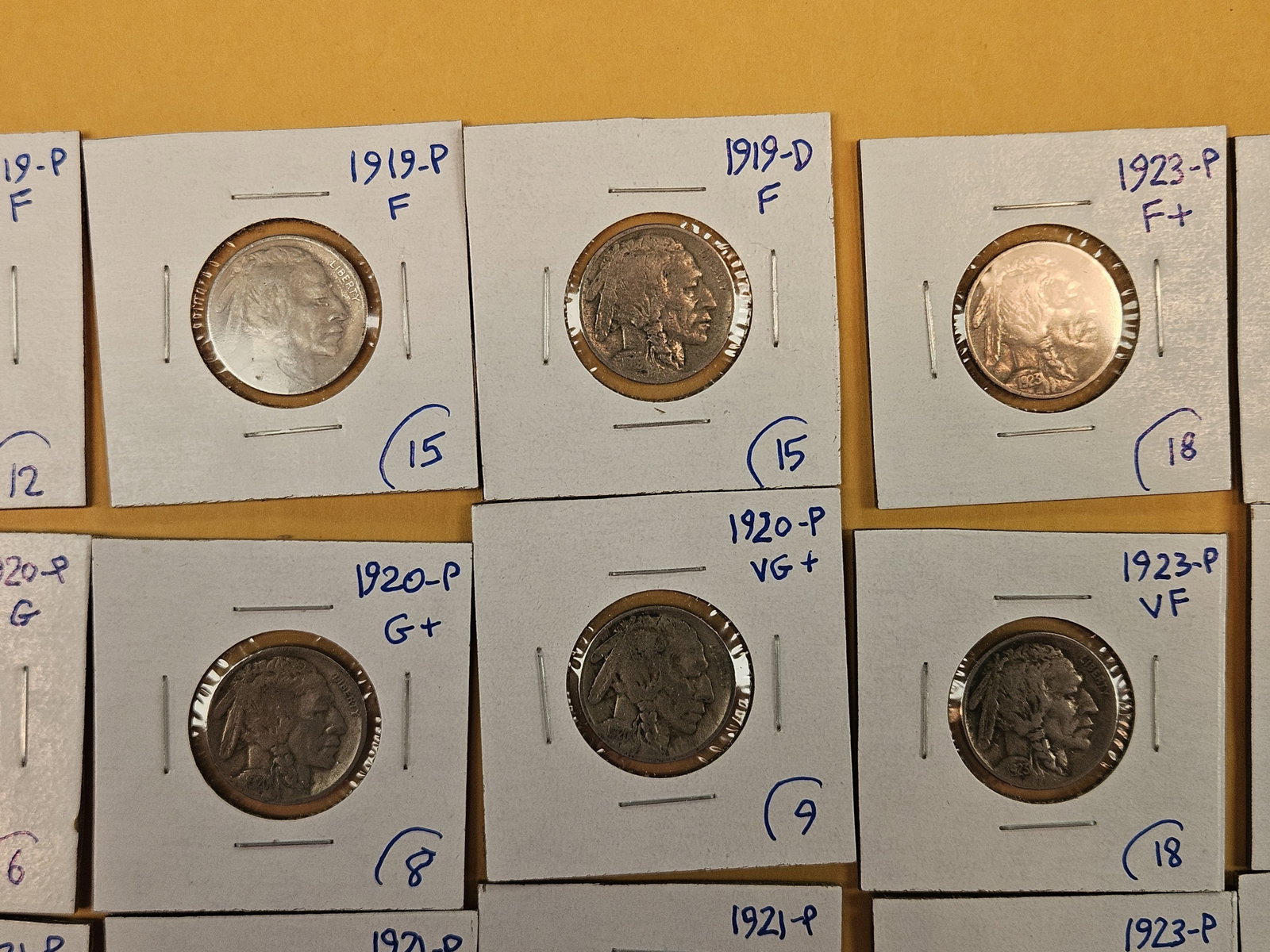 Fifteen mixed Buffalo Nickels - 3