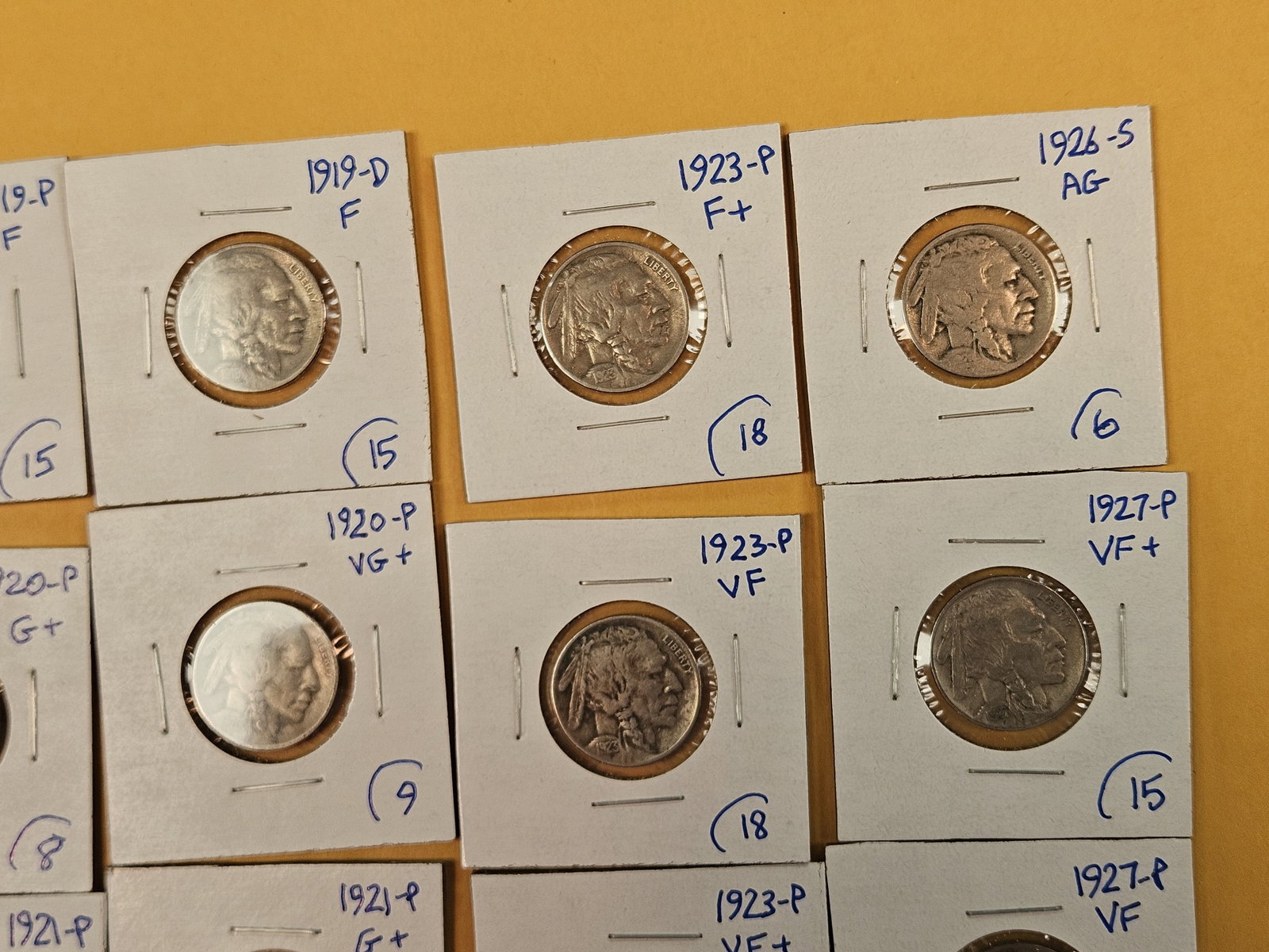 Fifteen mixed Buffalo Nickels - 4
