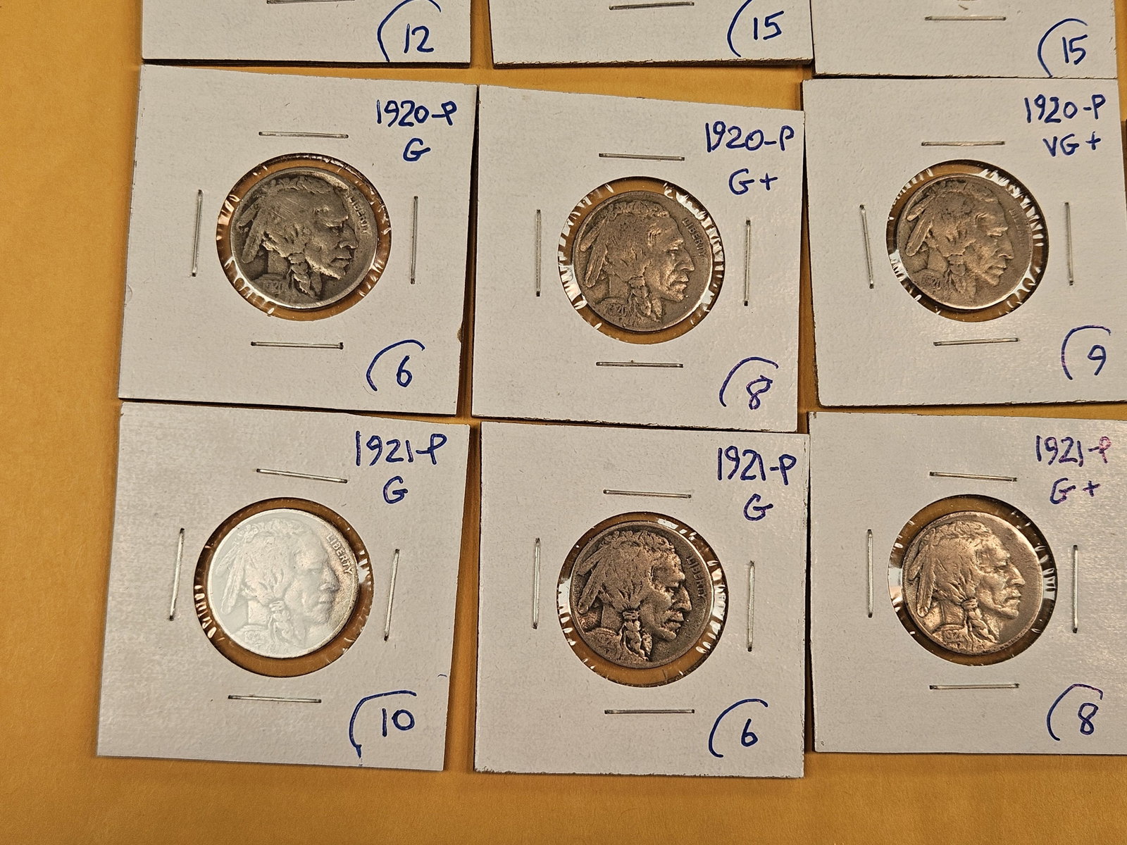 Fifteen mixed Buffalo Nickels - 5