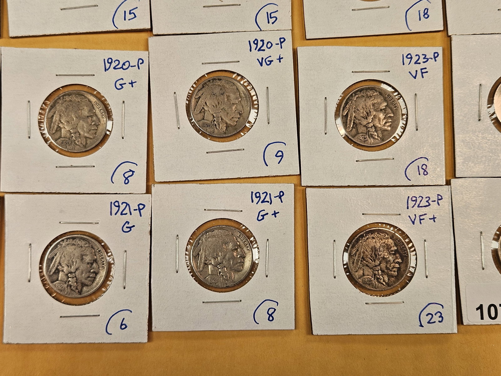 Fifteen mixed Buffalo Nickels - 6