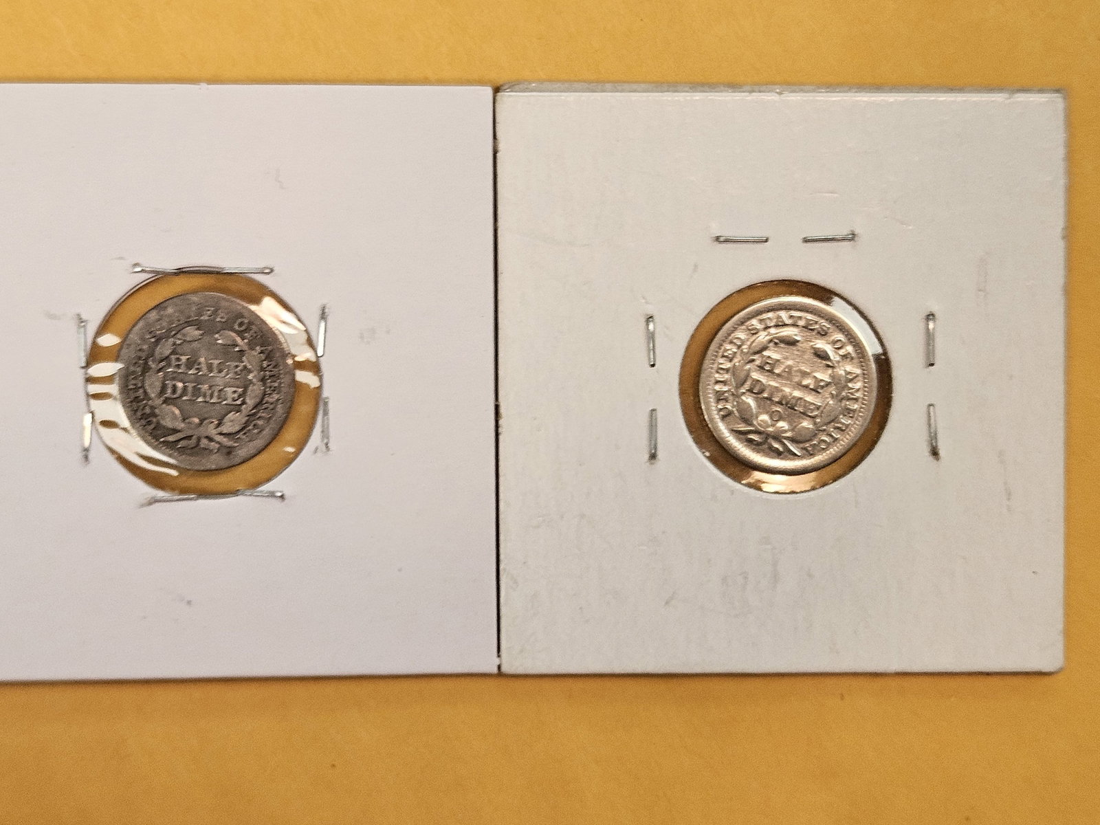 1853 and 1857-O Seated Liberty silver Half Dimes - 2