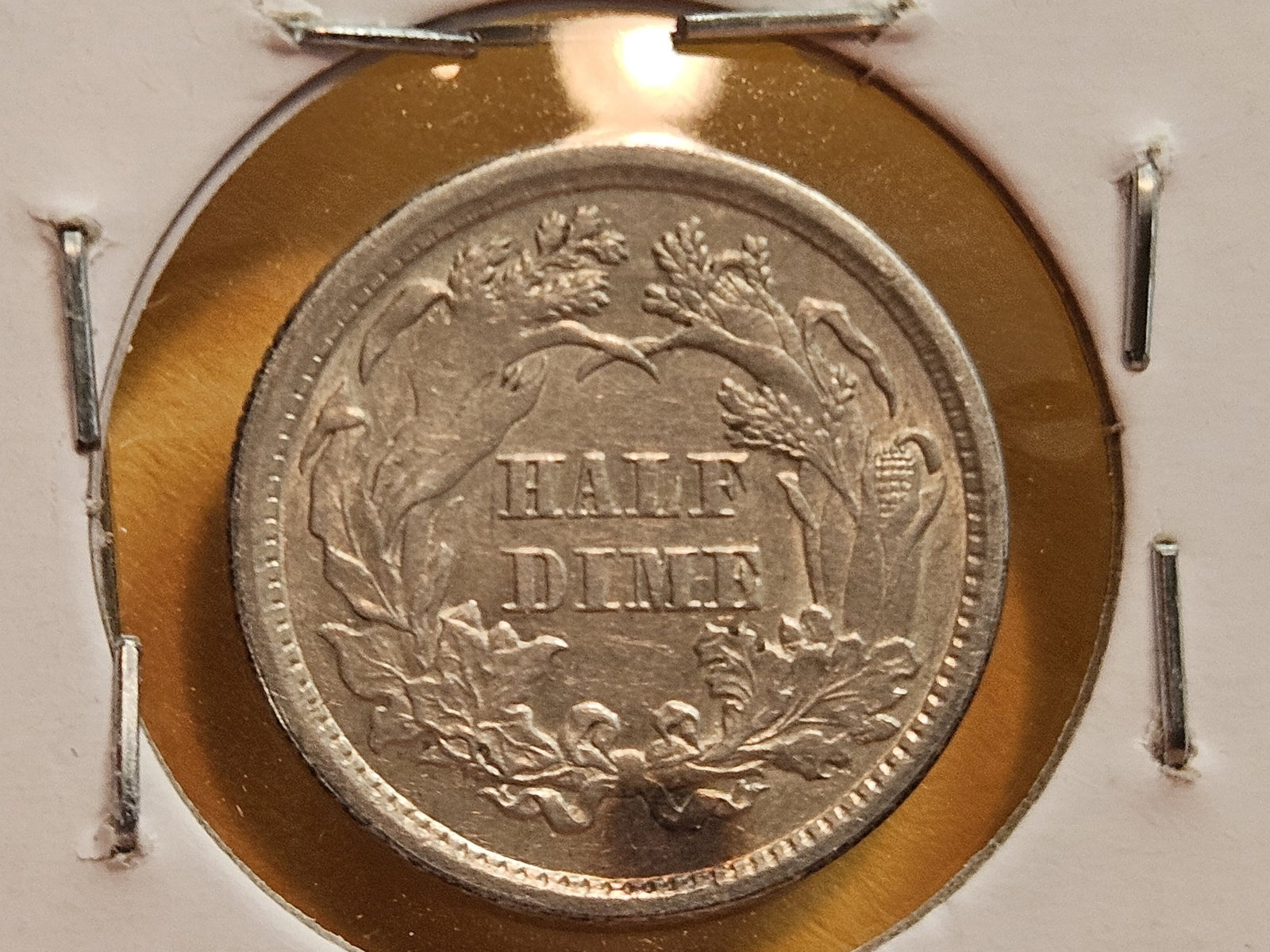 1872 Seated Liberty silver Half-Dime - 7