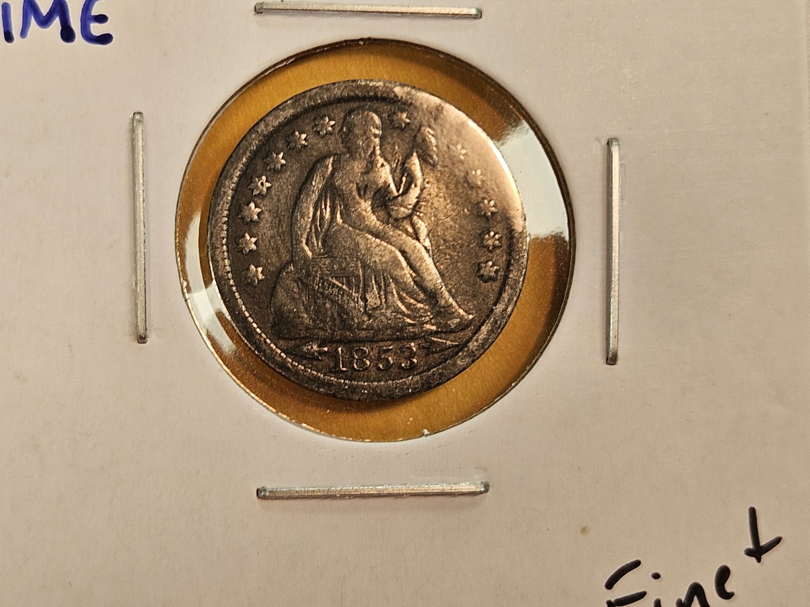Three mixe silver Seated Liberty Dimes - 2
