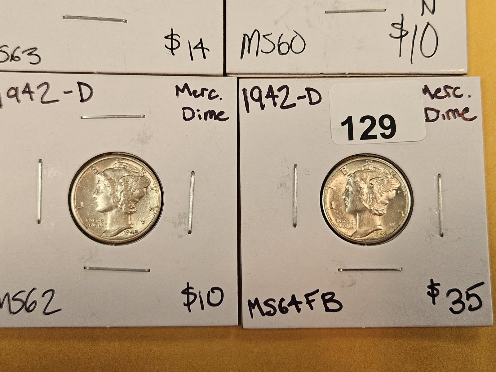 Four Mixed Silver Dimes - 3