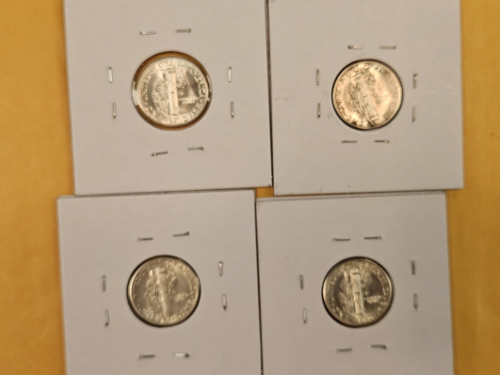 Four Mixed Silver Dimes - 4