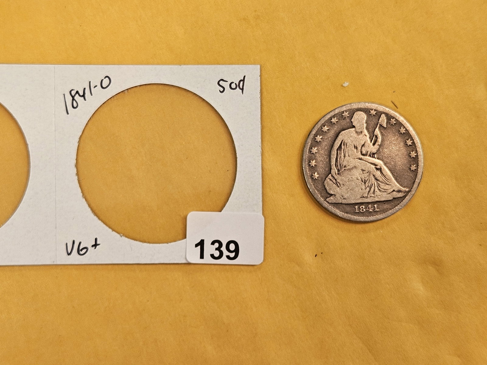 Better Date 1841-O Seated Liberty silver Half Dollar - 2