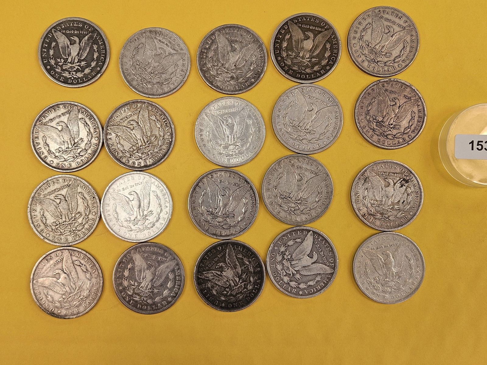 ** FULL ROLL ** Twenty Morgan Silver Dollars - 6