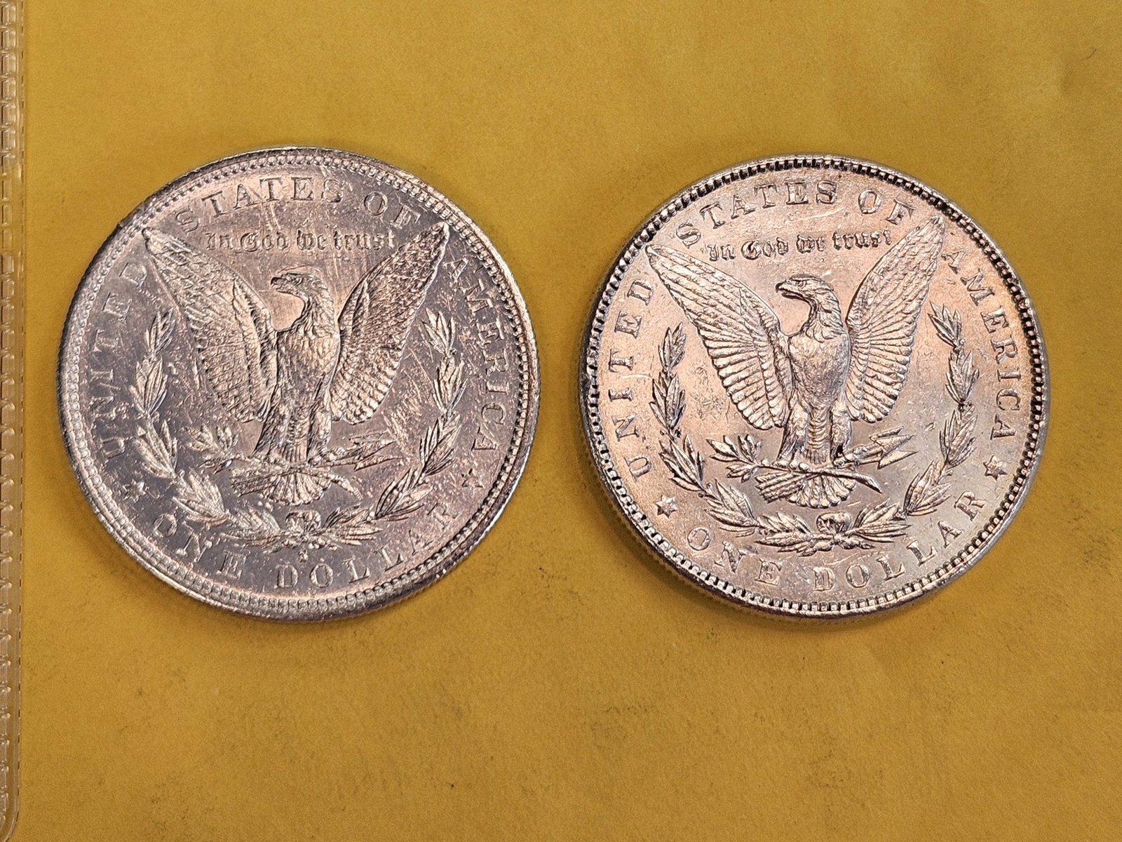 Two About Uncirculated Plus Morgan silver Dollars - 3