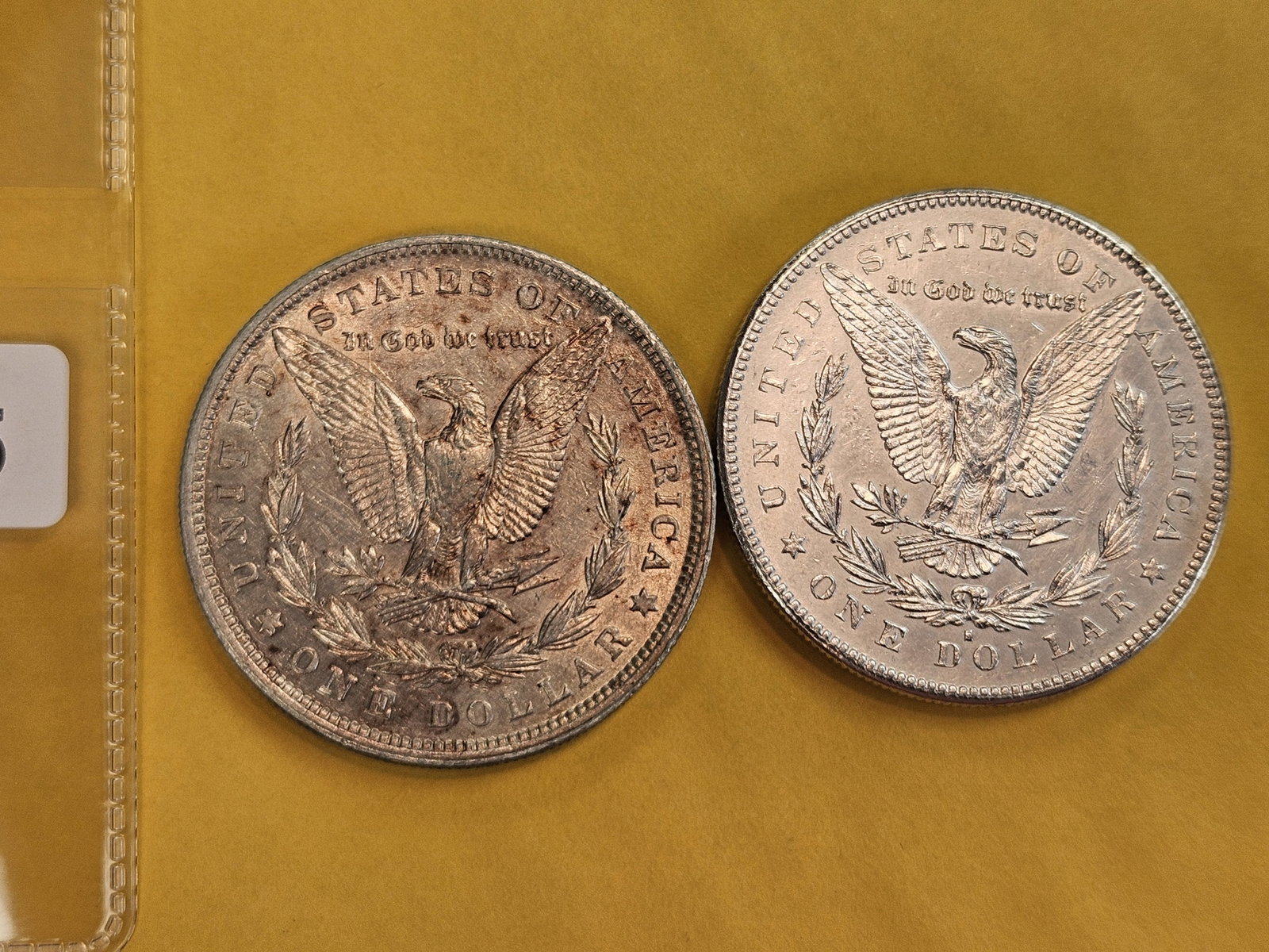 Two About Uncirculated Plus Morgan silver Dollars - 3