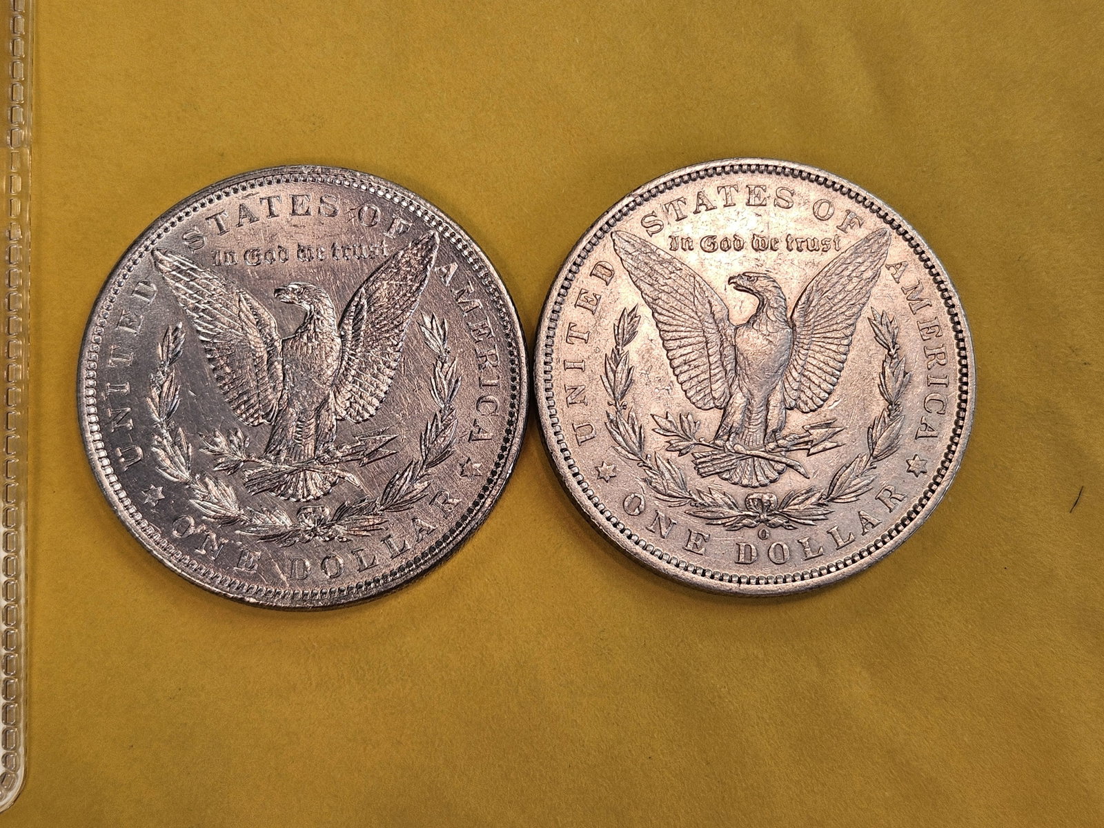 Two About Uncirculated Plus Morgan silver Dollars - 3