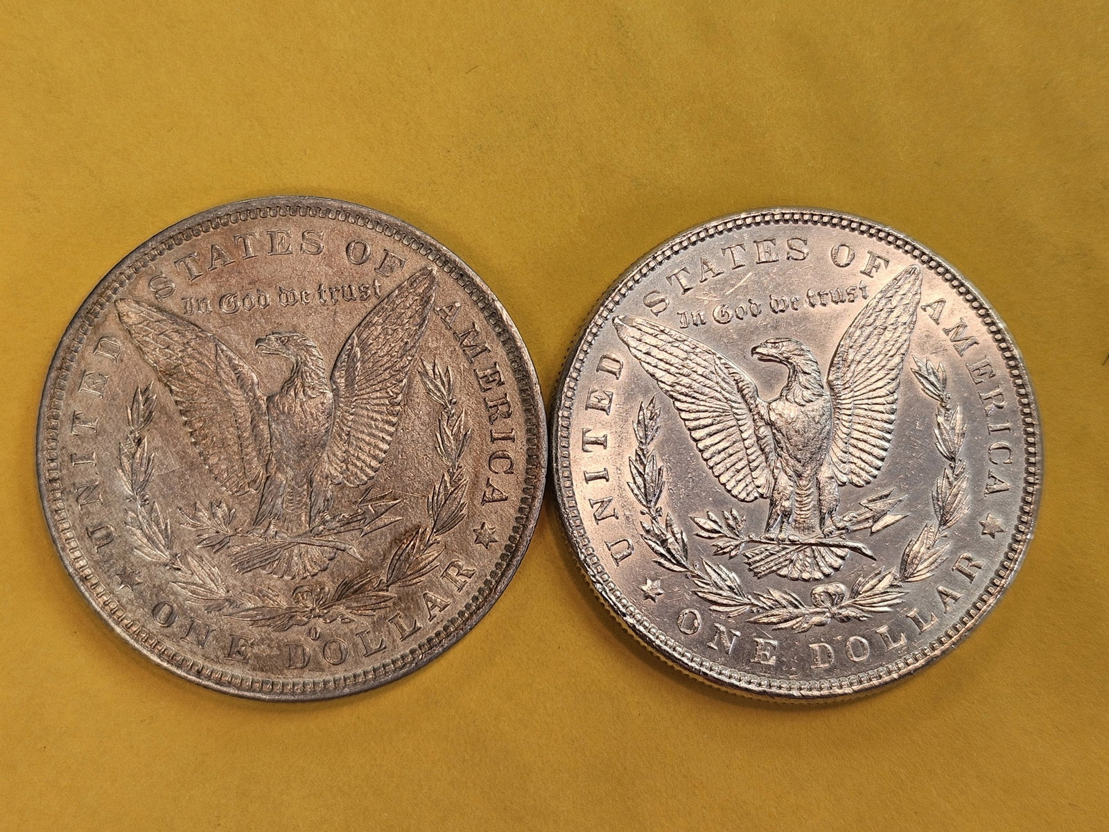 Two About Uncirculated Plus Morgan silver Dollars - 3