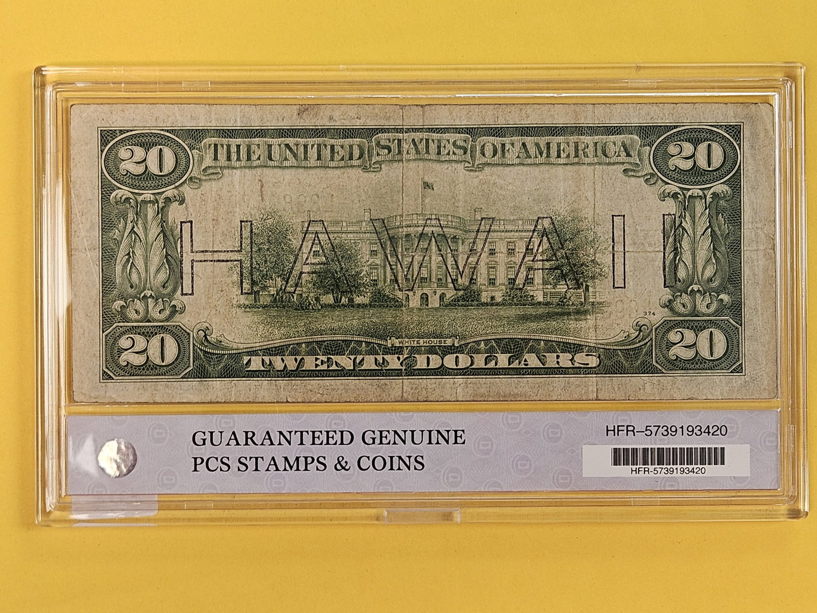 Series of 1934-A Twenty Dollar HAWAII Federal Reserve Note - 2