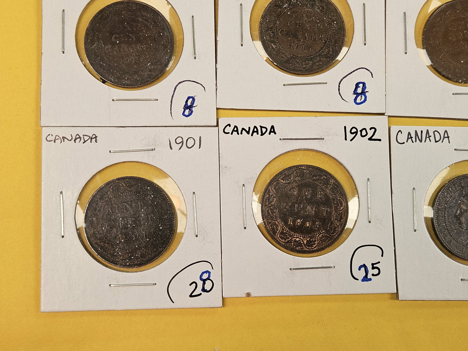 Twelve, nice, mixed, Canadian Large Cents - 4