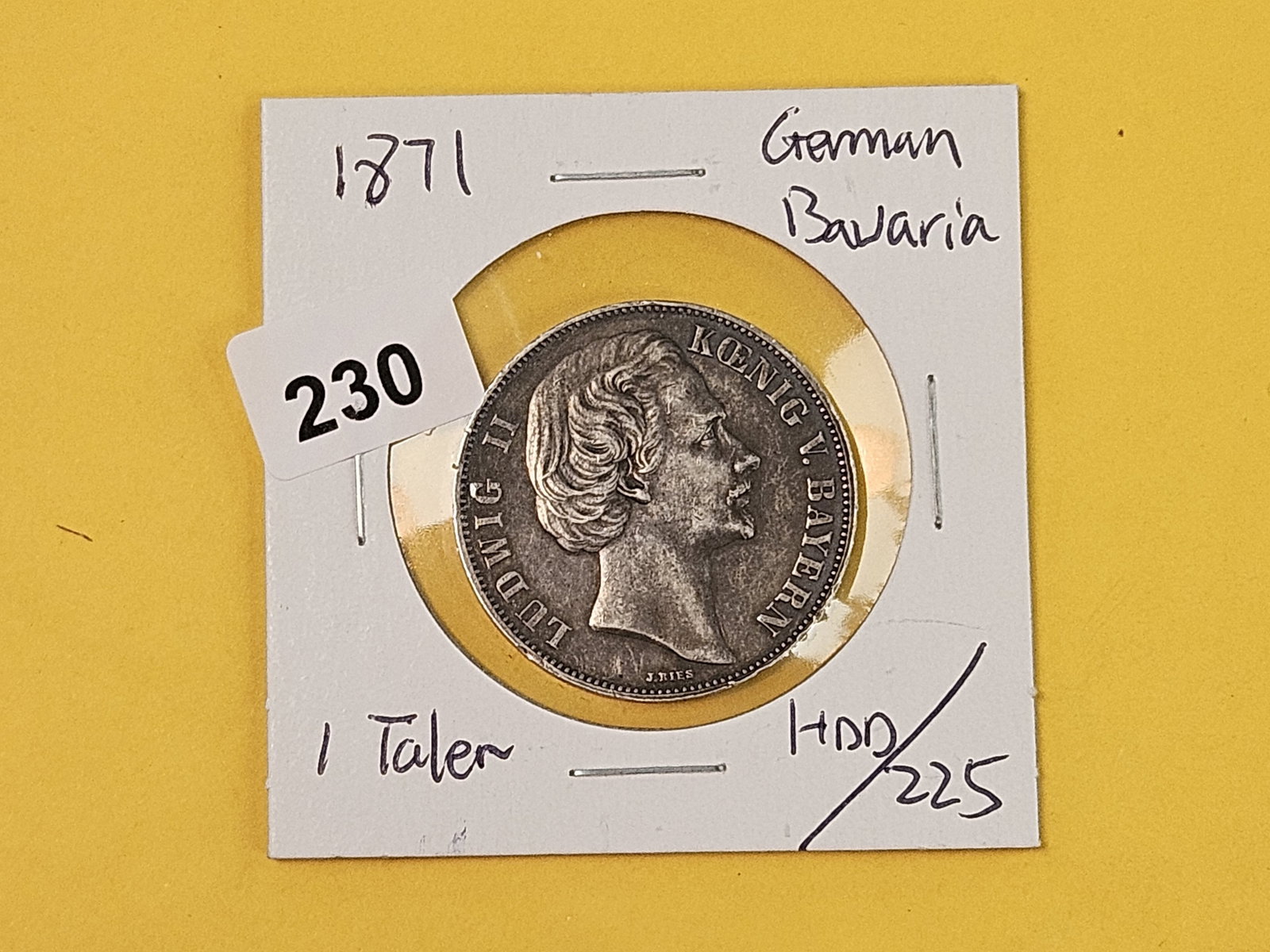 ** Better * 1871 German States Bavaria silver taler - 2