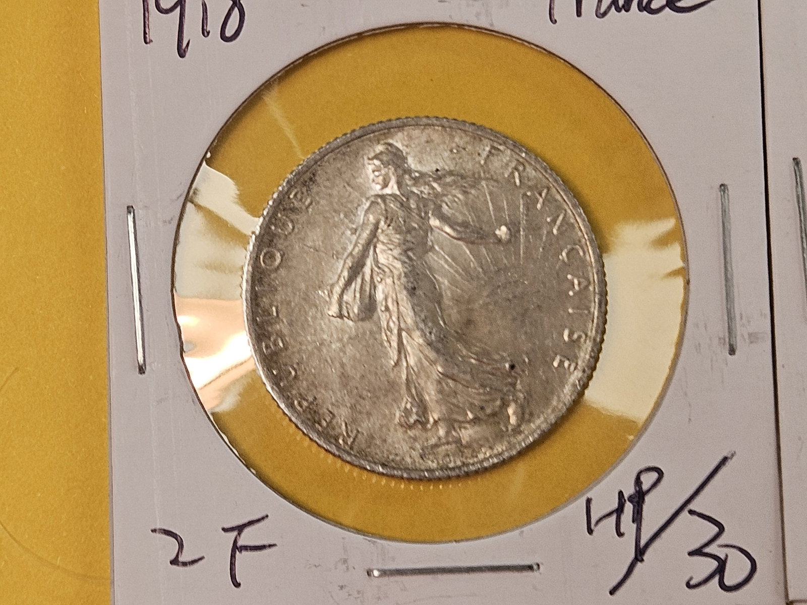 Three silver French coins - 2