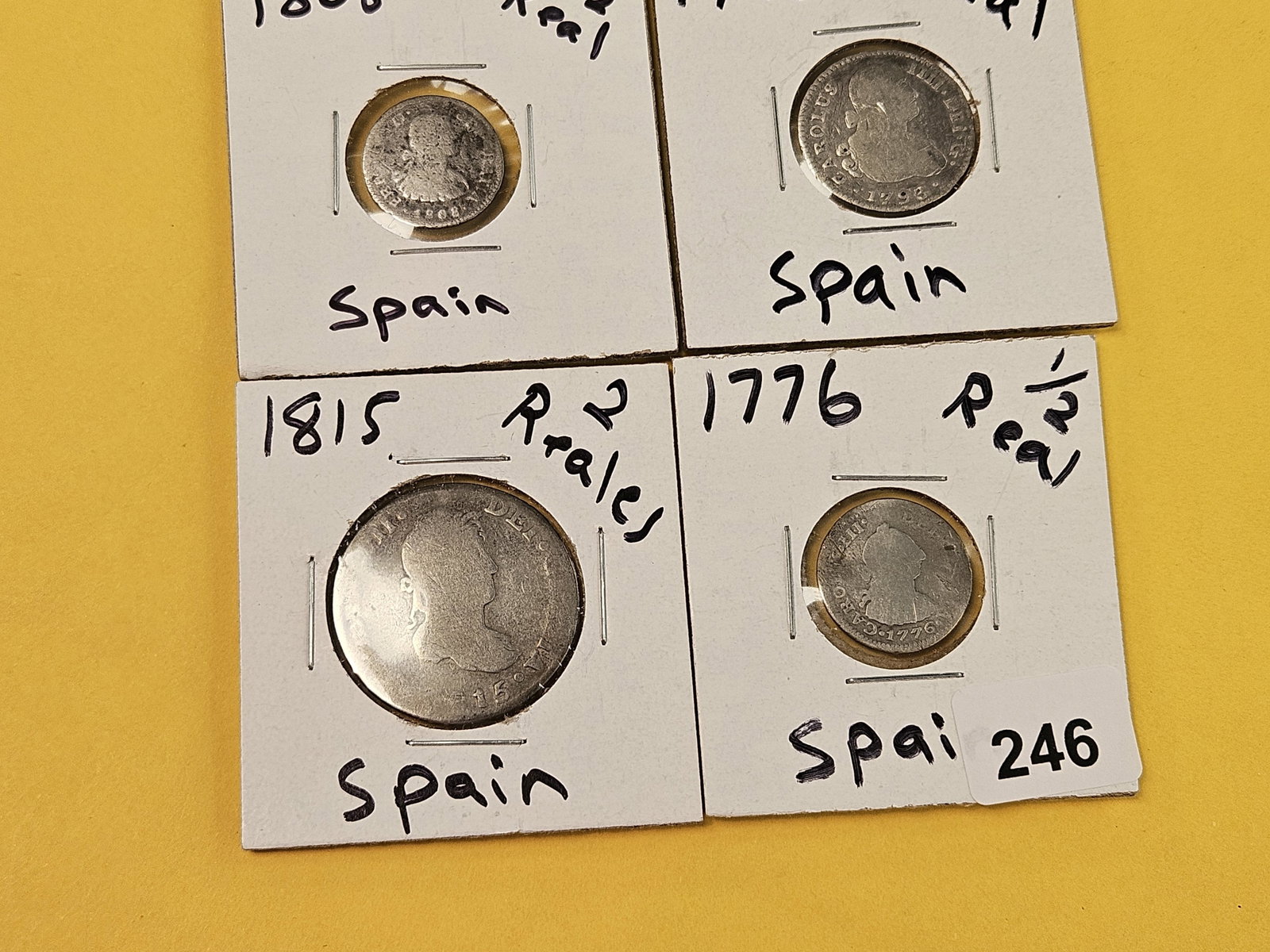 Four mixed Silver coins from Spain - 2