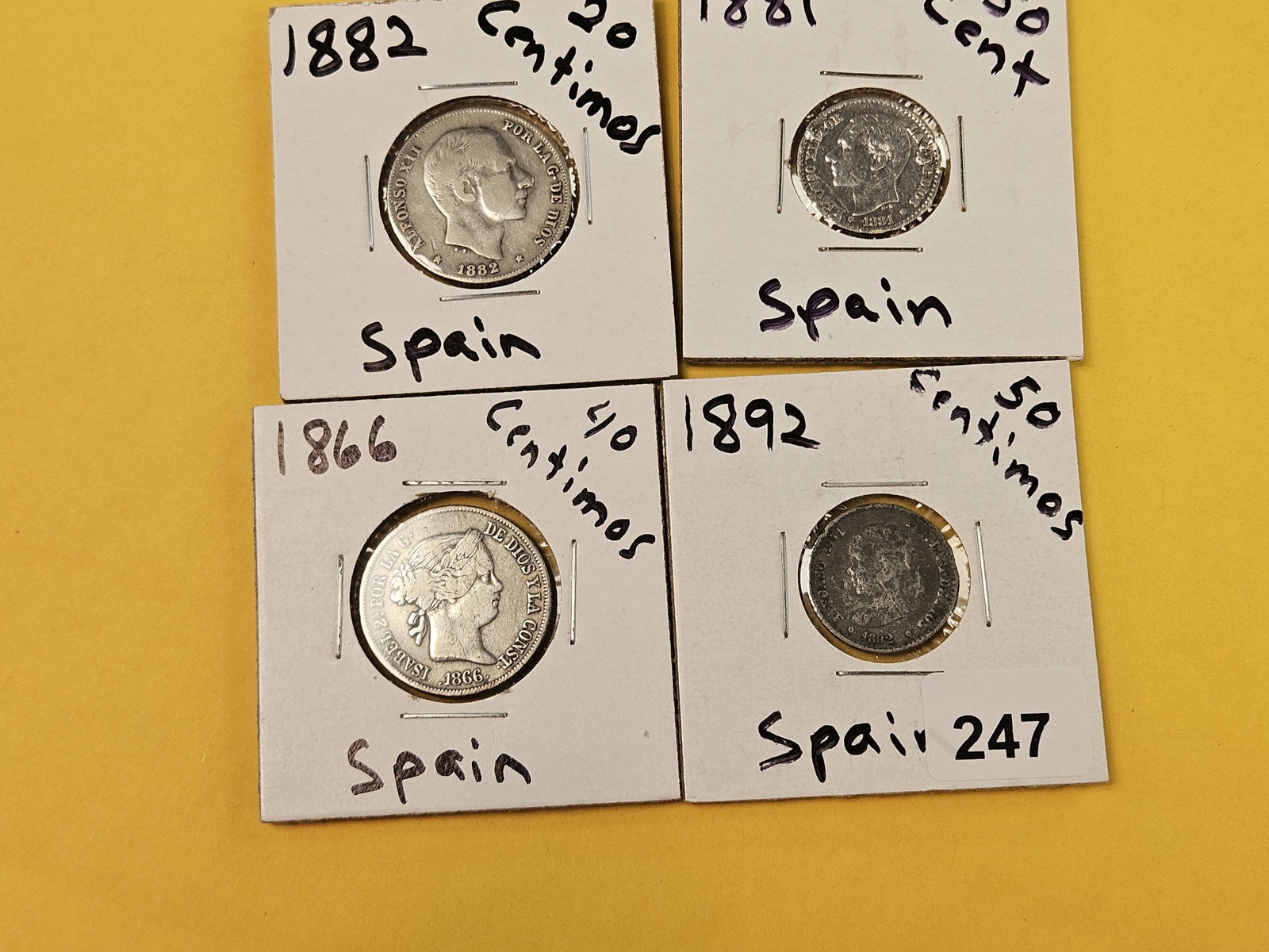 Four mixed Silver coins from Spain - 2