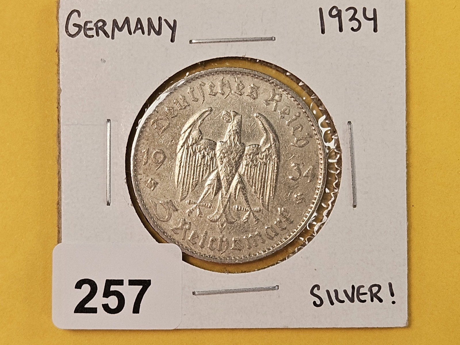1934-4 Germany silver 5 reichsmarks - 2