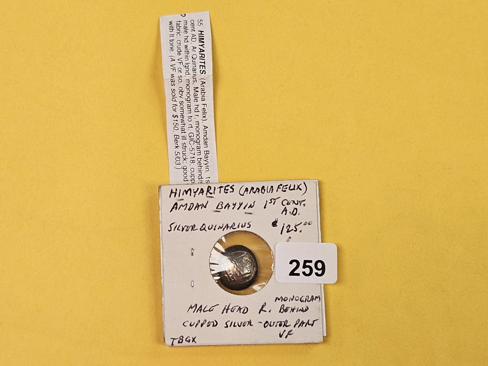 ANCIENT! Cool Himyarites silver Quinarius - 2