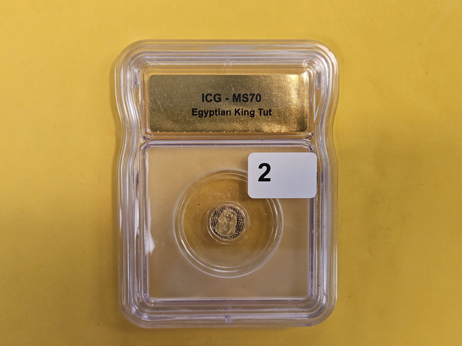 PERFECT GOLD! ICG Egyptian King Tut in Mint State 70 - 2