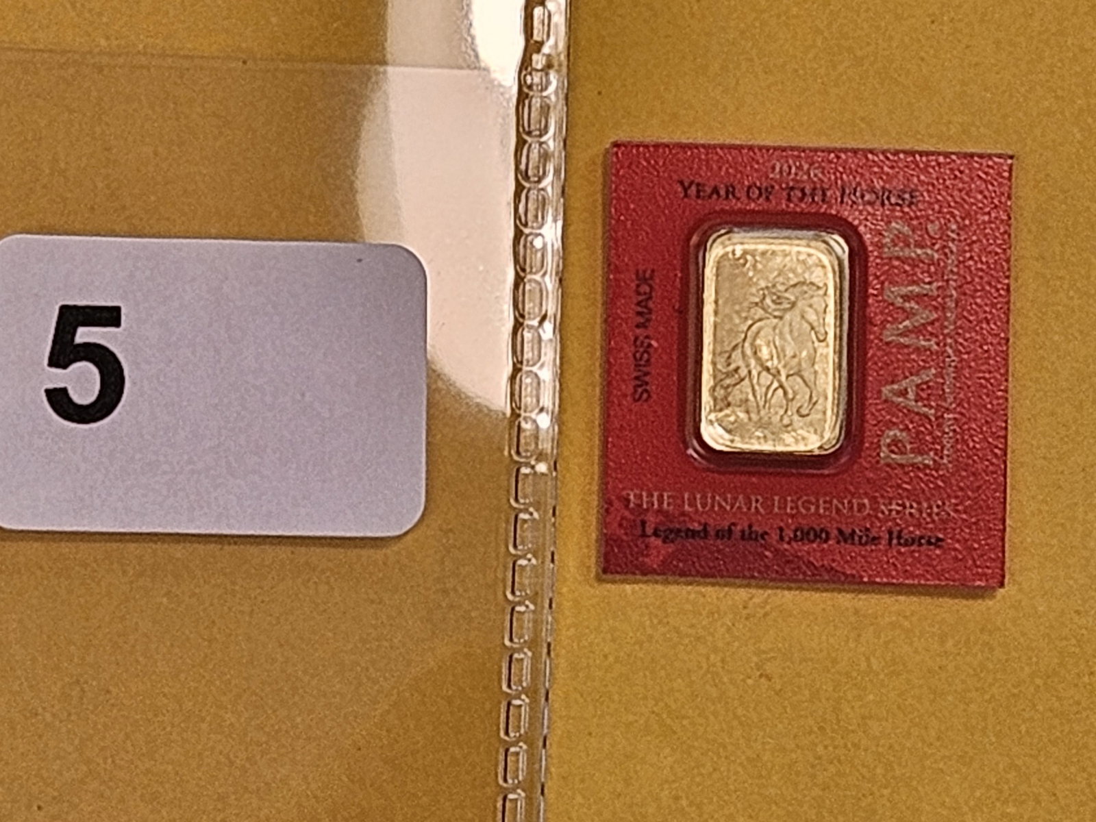 GOLD! PAMP SUISSE One Gram .9999 fine gold bar - 2