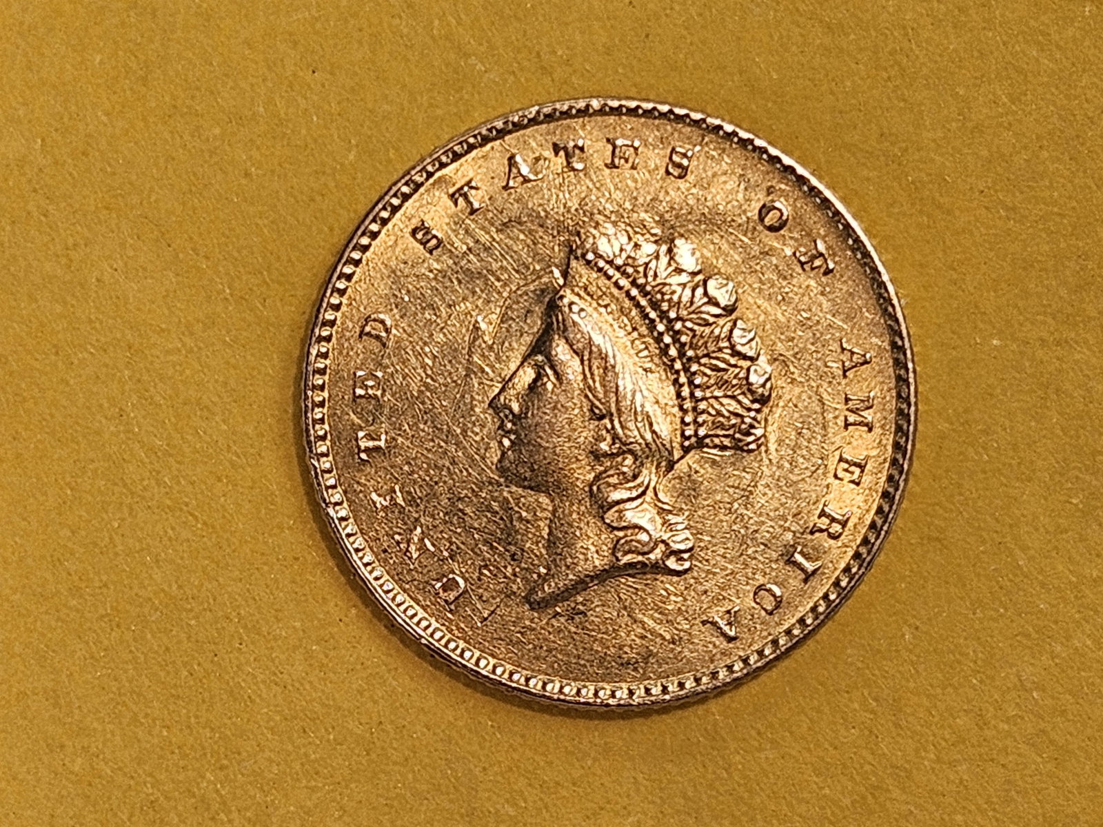 GOLD! Brilliant About Uncirculated plus 1855 Gold Dollar - 3
