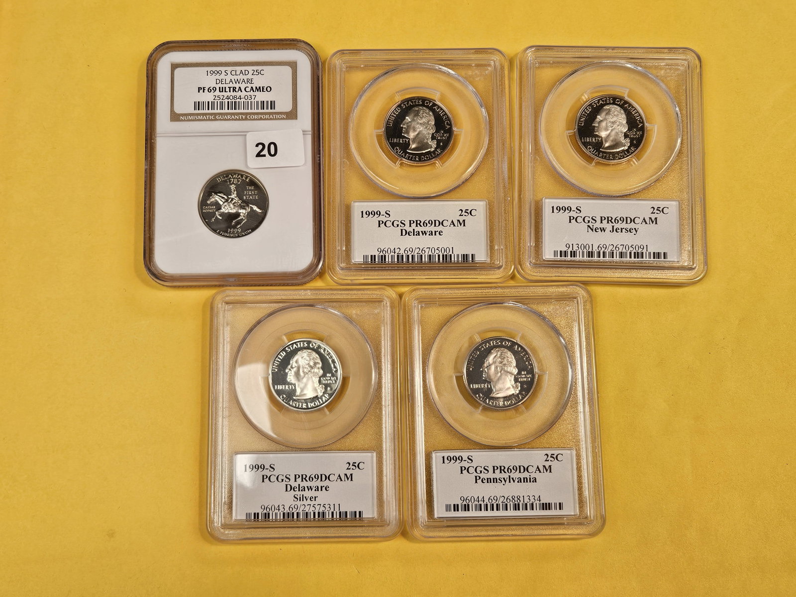 Five NGC and PCGS-graded Washington Quarters in Proof 69 Ultra and Deep Cameo - 2