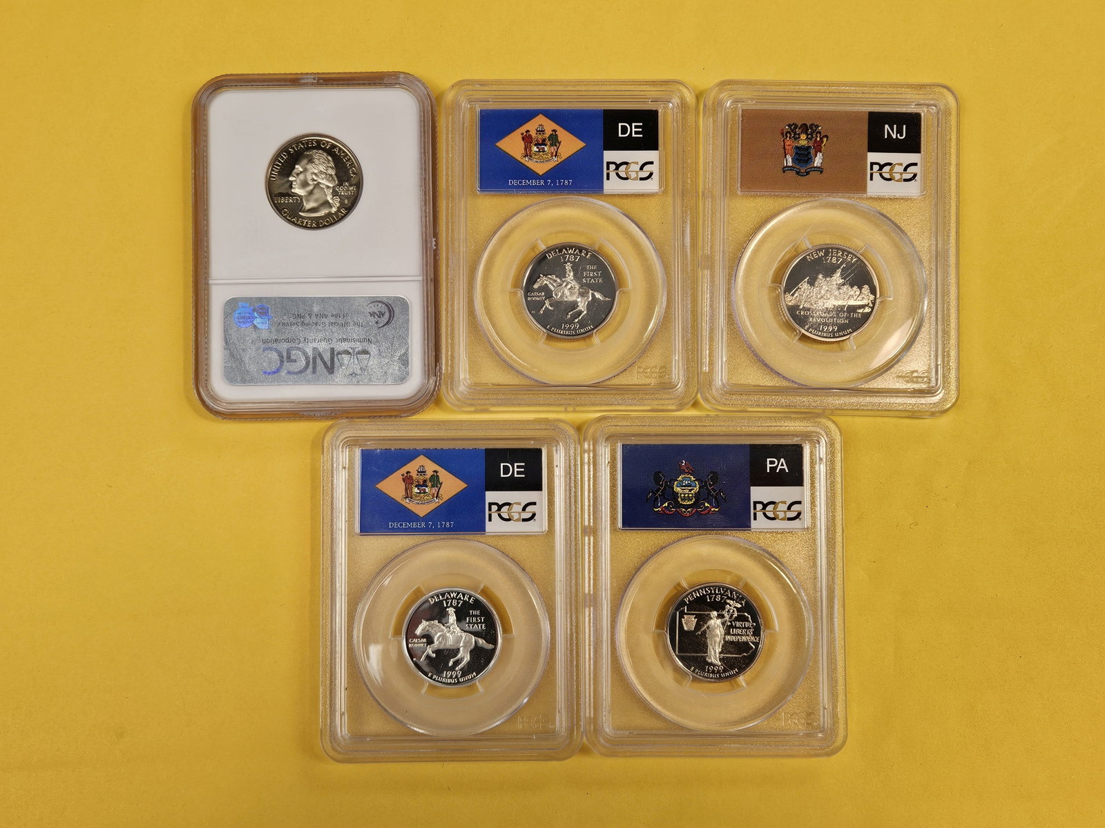 Five NGC and PCGS-graded Washington Quarters in Proof 69 Ultra and Deep Cameo - 3