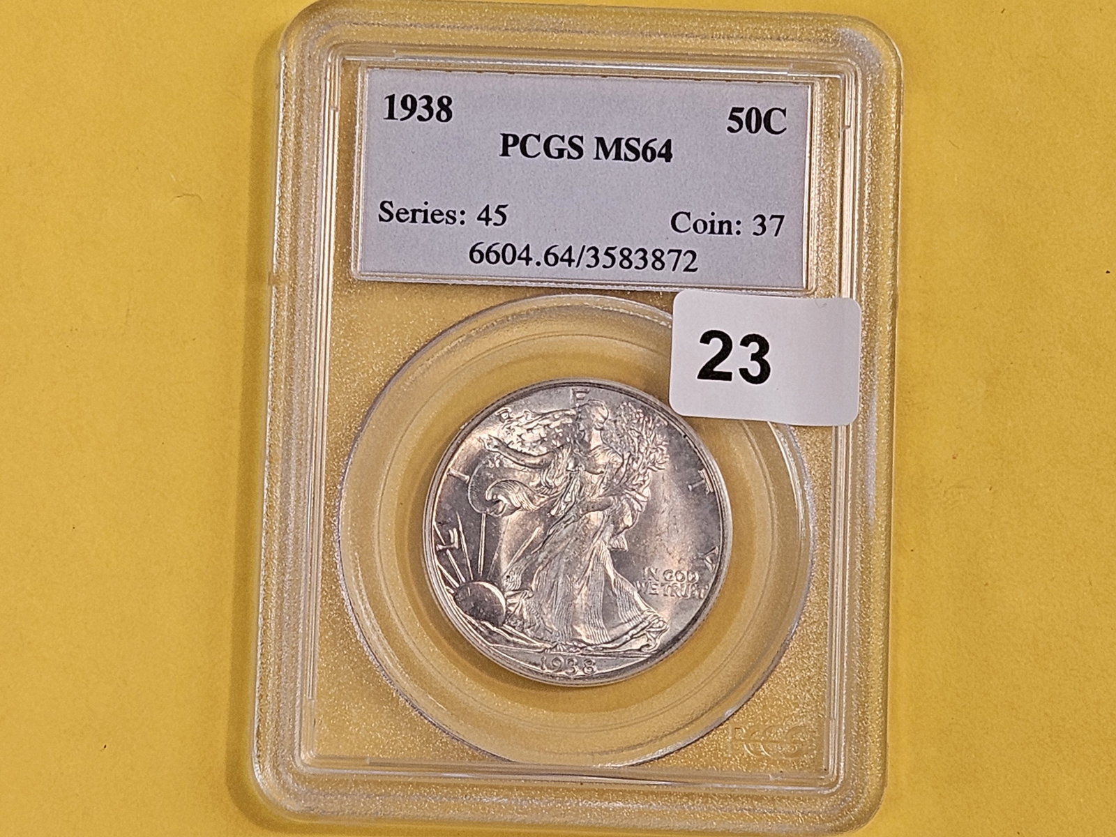 PCGS 1938 Walking Liberty Half Dollar in Mint State 64 - 2