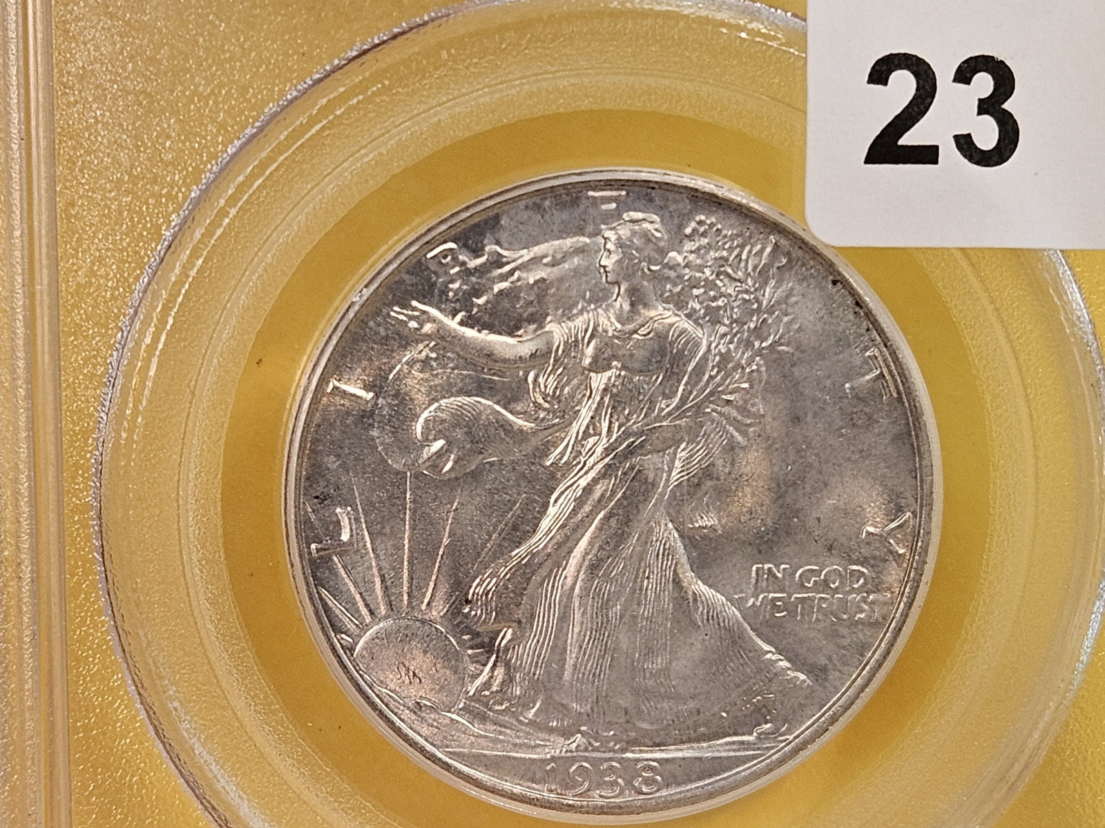 PCGS 1938 Walking Liberty Half Dollar in Mint State 64 - 3