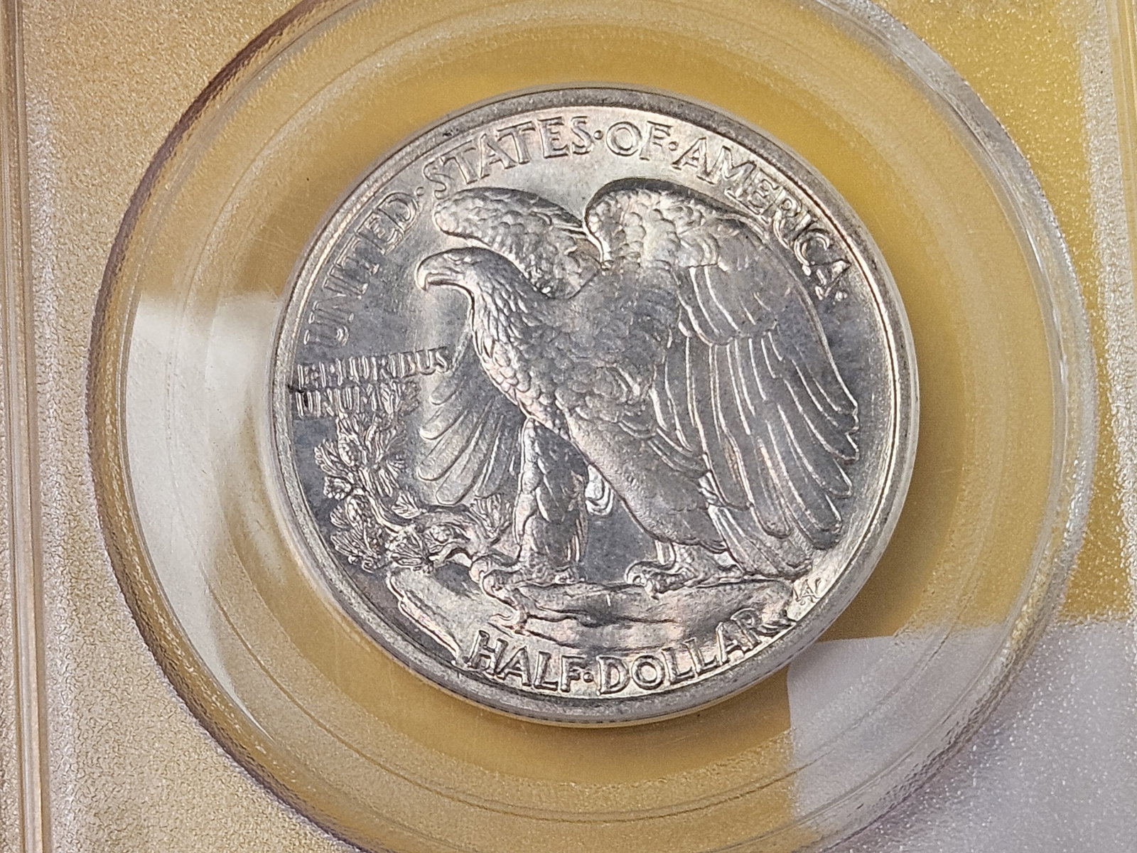 PCGS 1938 Walking Liberty Half Dollar in Mint State 64 - 6