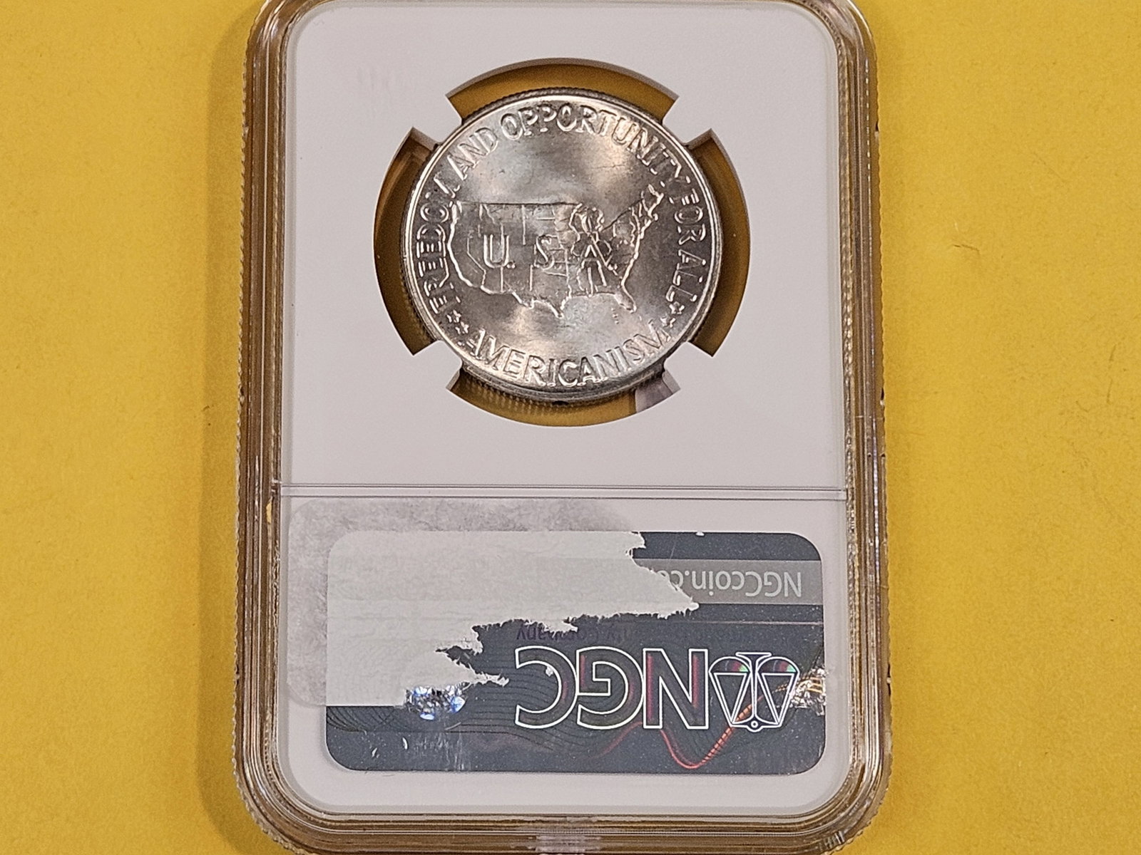 GEM! NGC 1954 Commemorative silver Half dollar in Mint State 65 - 3