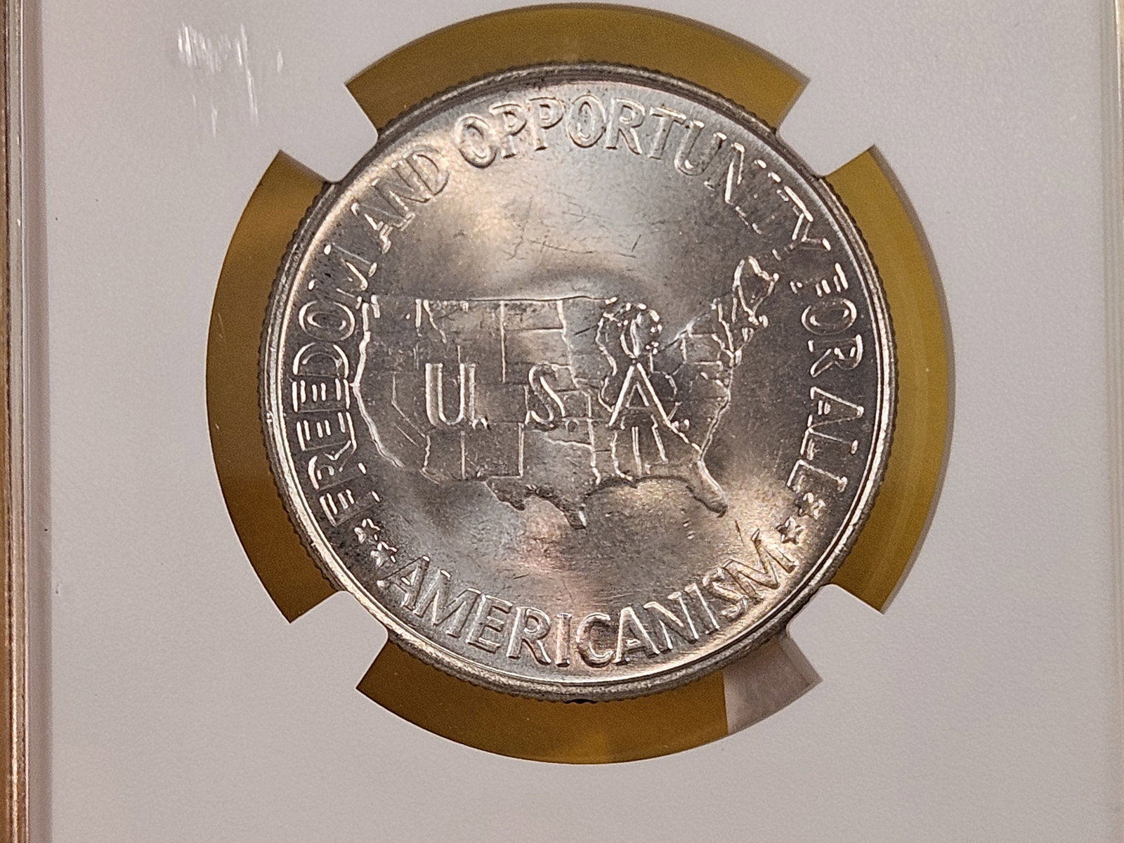GEM! NGC 1954 Commemorative silver Half dollar in Mint State 65 - 4