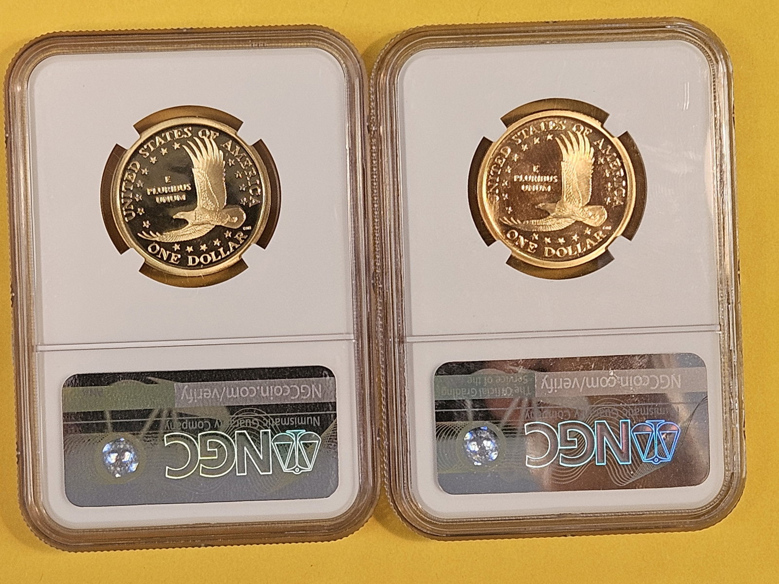 Two NGC-graded GEM Proof Sacagawea Dollars - 2