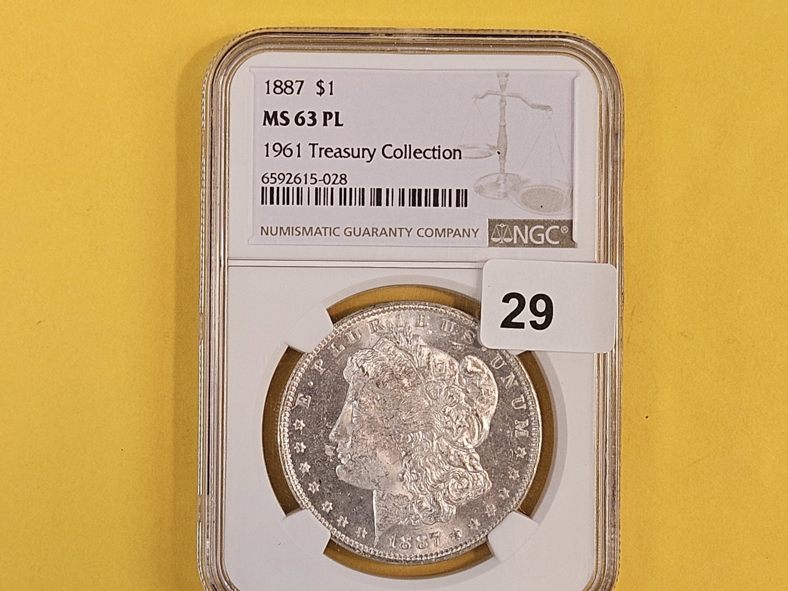 PROOFLIKE! NGC 1887 Morgan Dollar in Mint State 63 Prooflike - 2