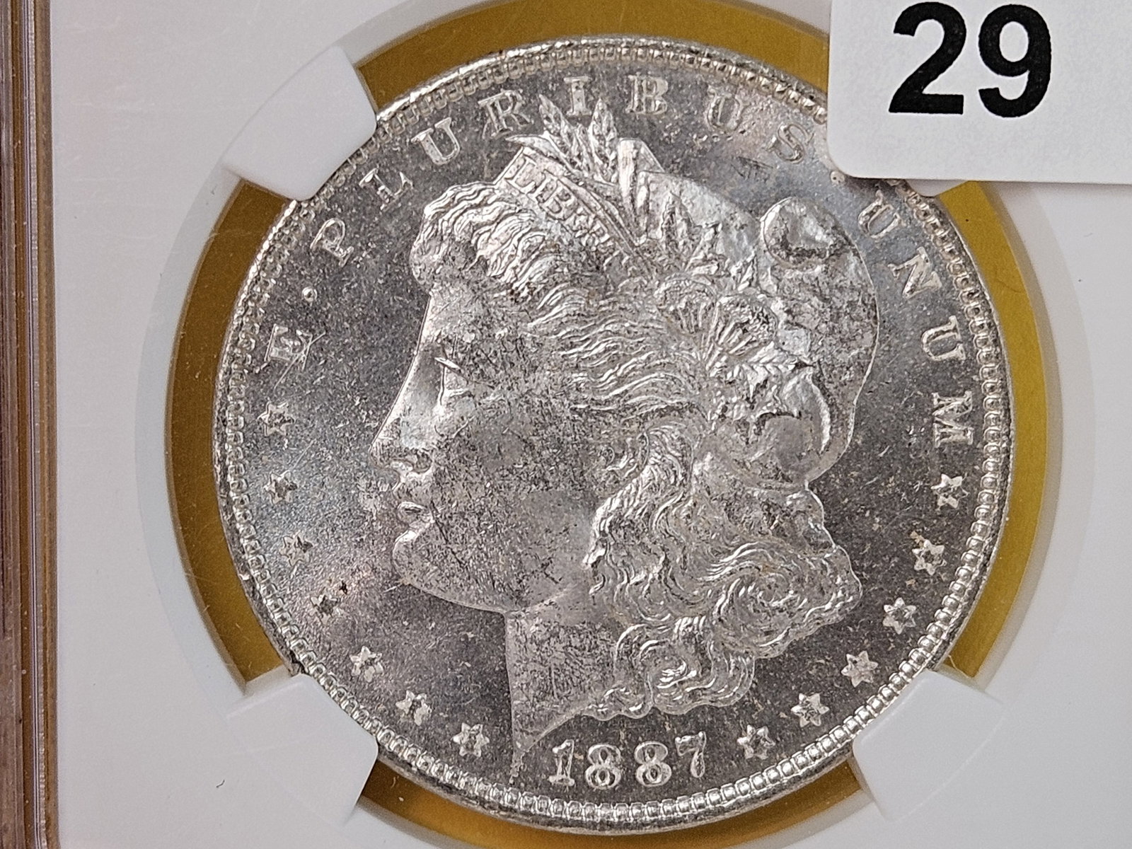PROOFLIKE! NGC 1887 Morgan Dollar in Mint State 63 Prooflike - 3