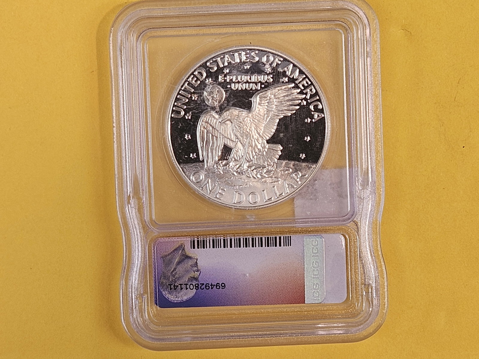 ICG 1974-Silver Eisenhower Dollar in Proof 69 Deep Cameo - 3