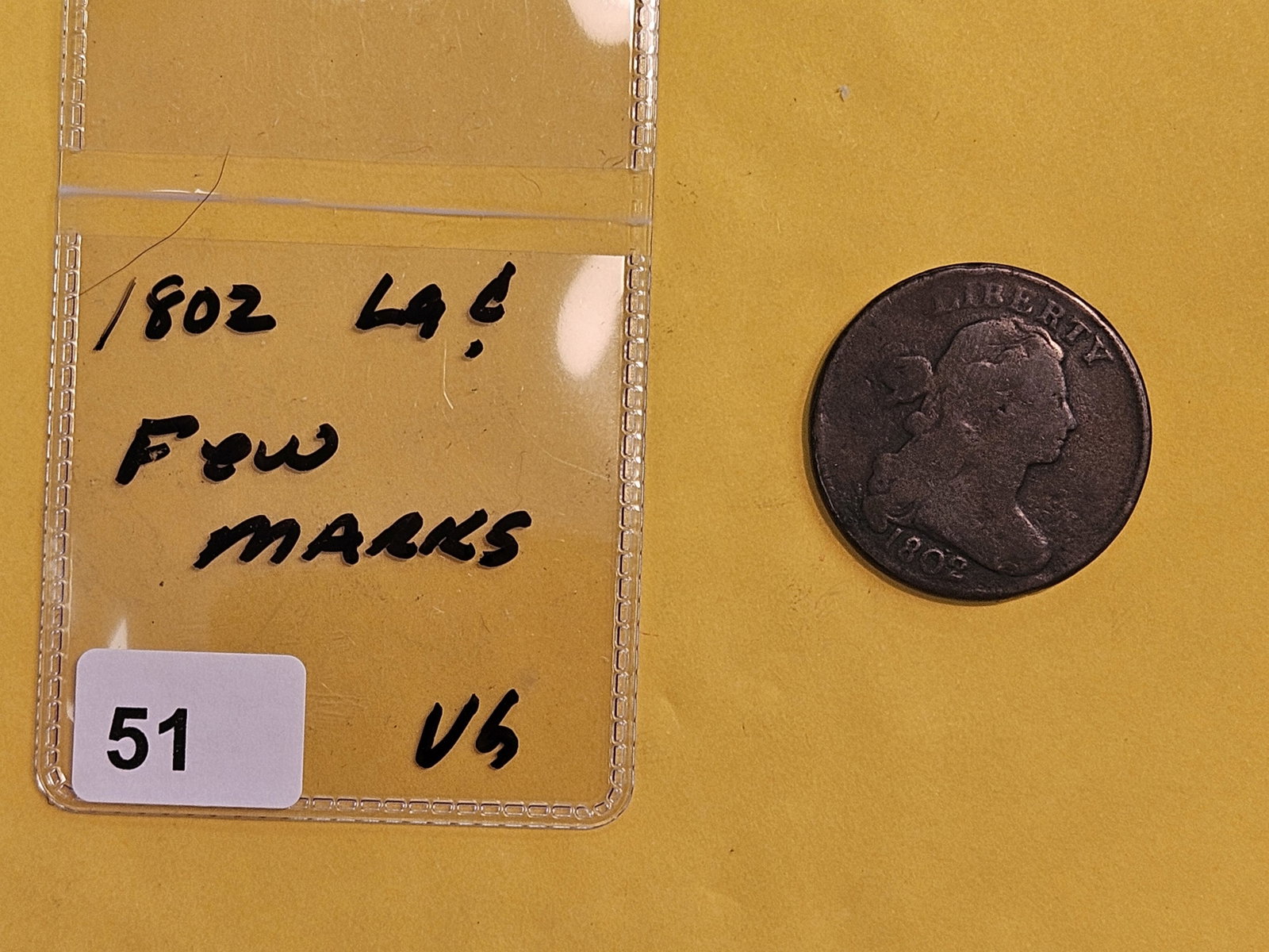 1802 Draped Bust Large Cent in Very Good - 2