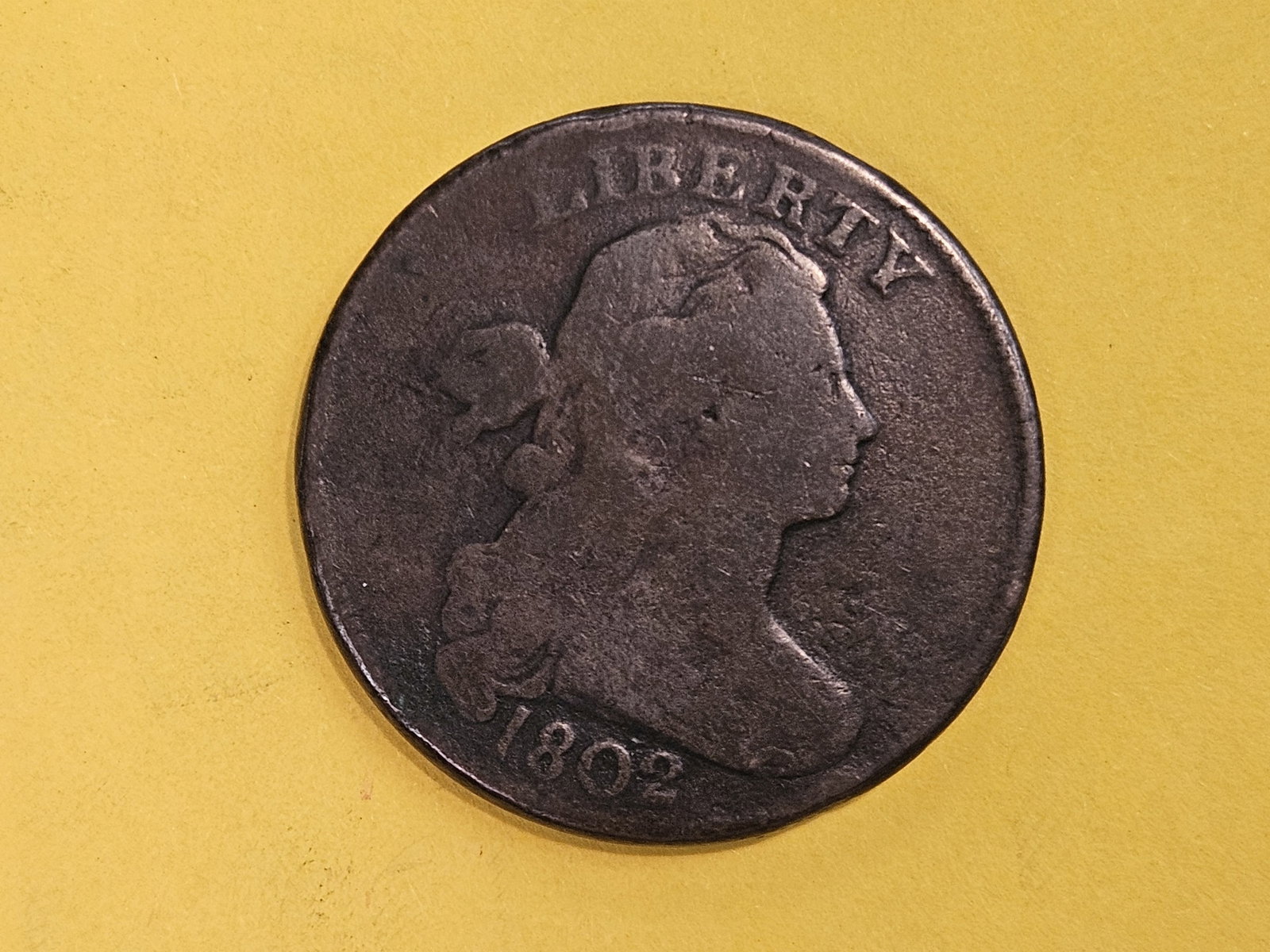 1802 Draped Bust Large Cent in Very Good - 3