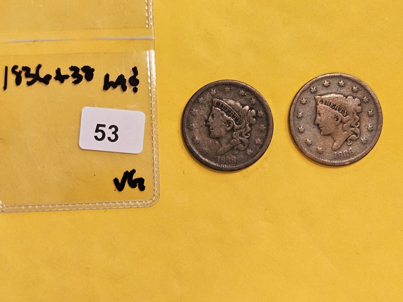 1836 and 1838 Large Cents - 2
