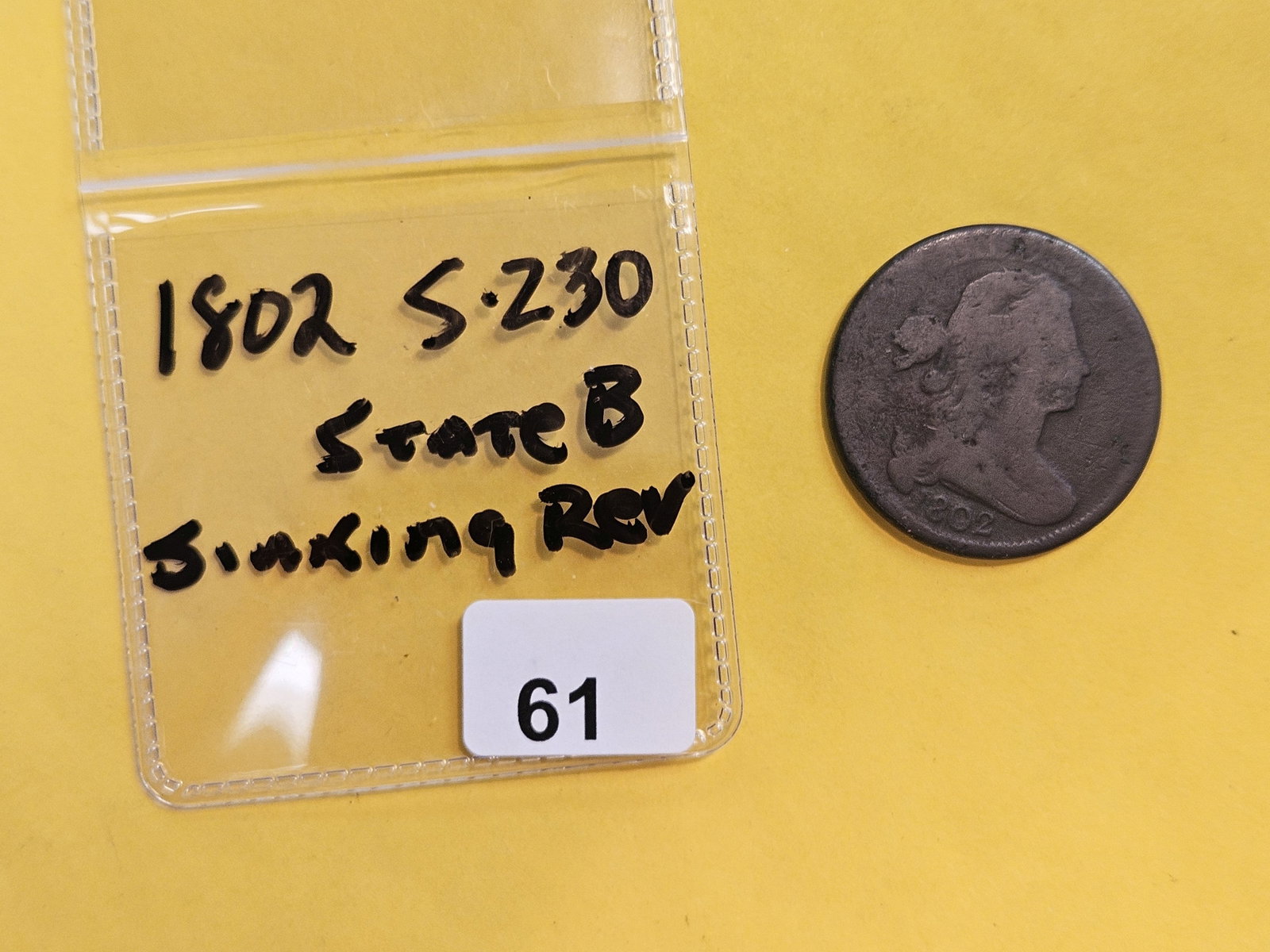 1802 Draped Bust Large Cent in Very Good - 2