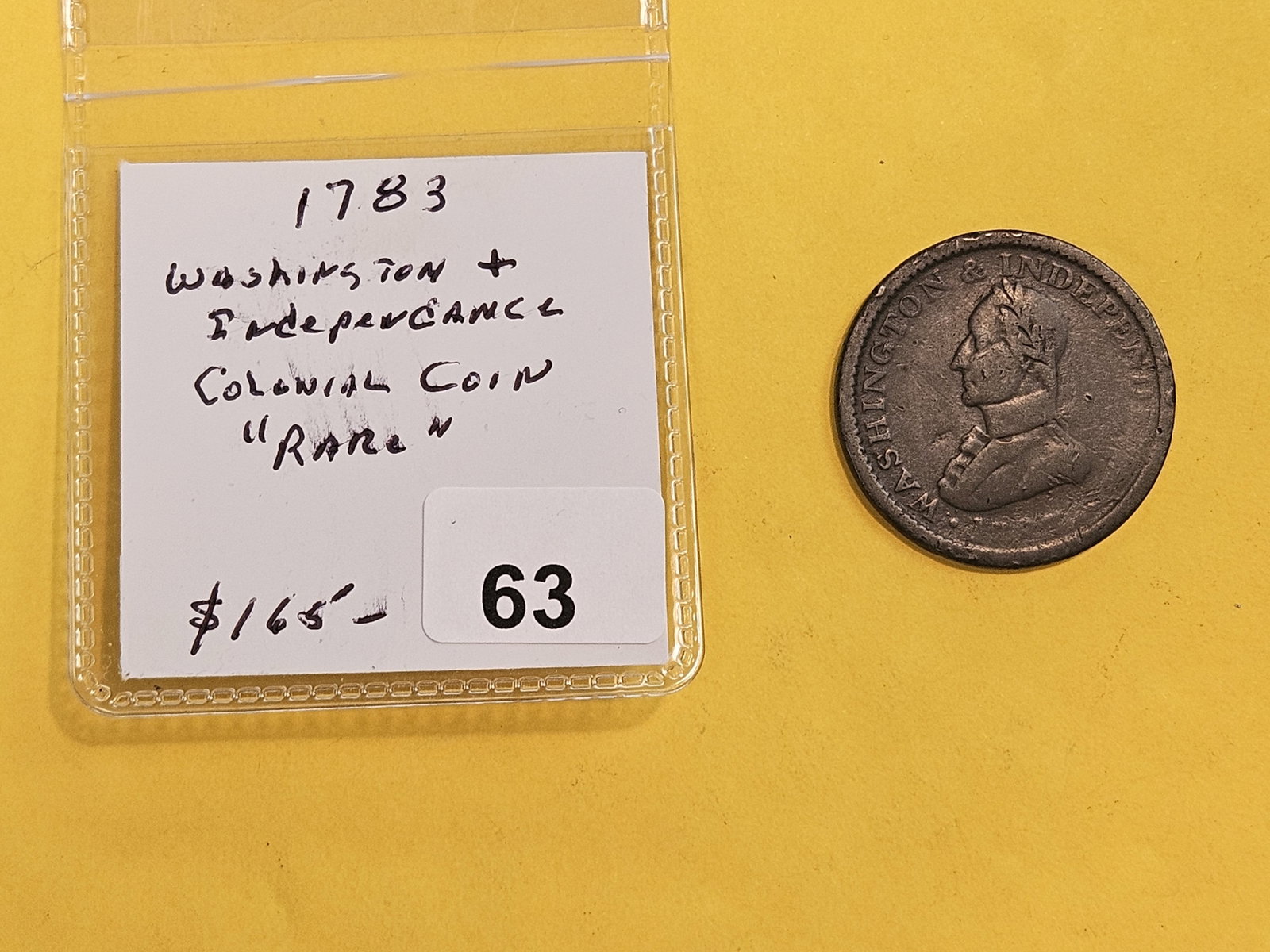 ** COLONIAL ** SCARCE 1783 Washington Copper!! - 2