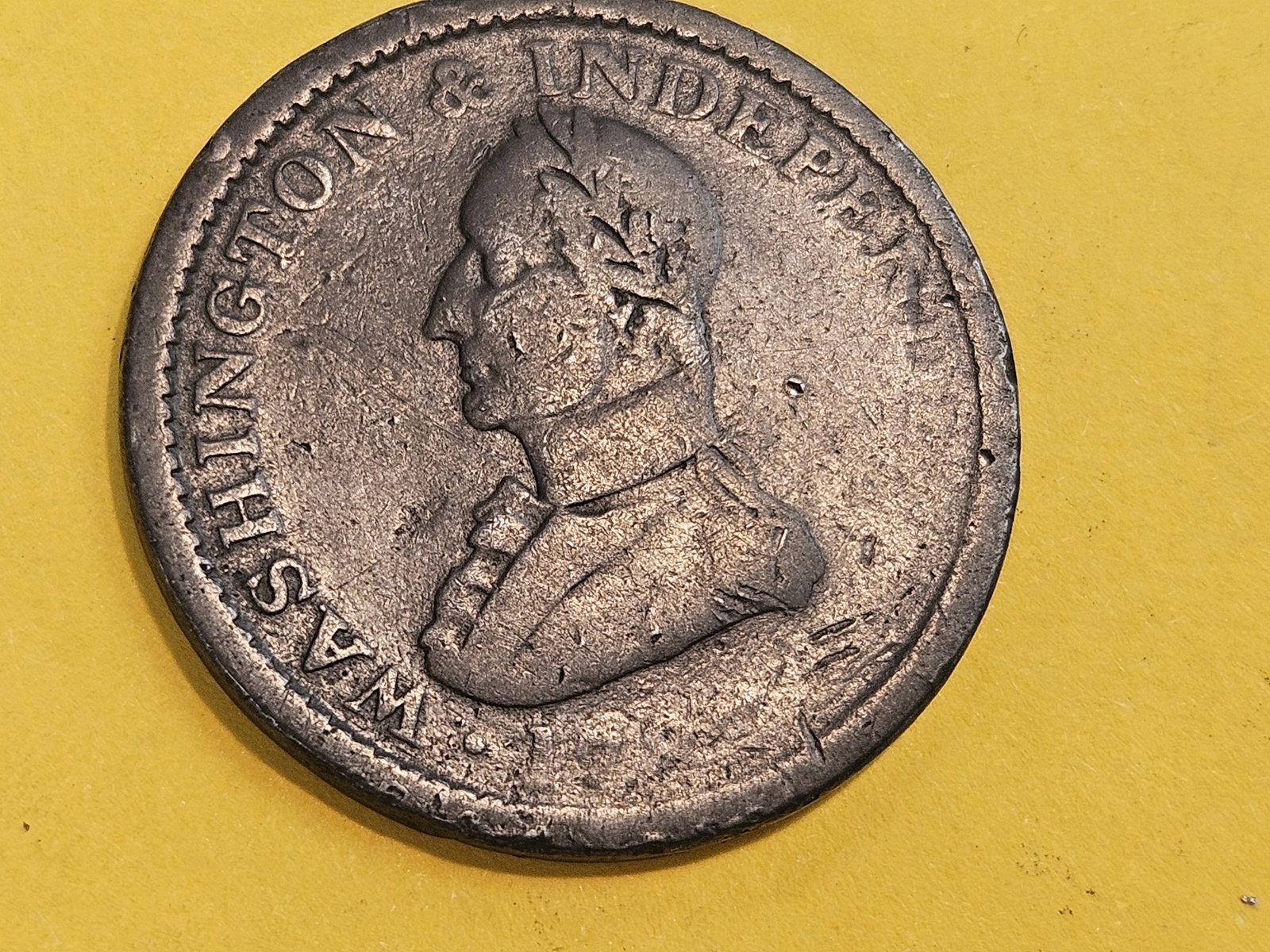 ** COLONIAL ** SCARCE 1783 Washington Copper!! - 3