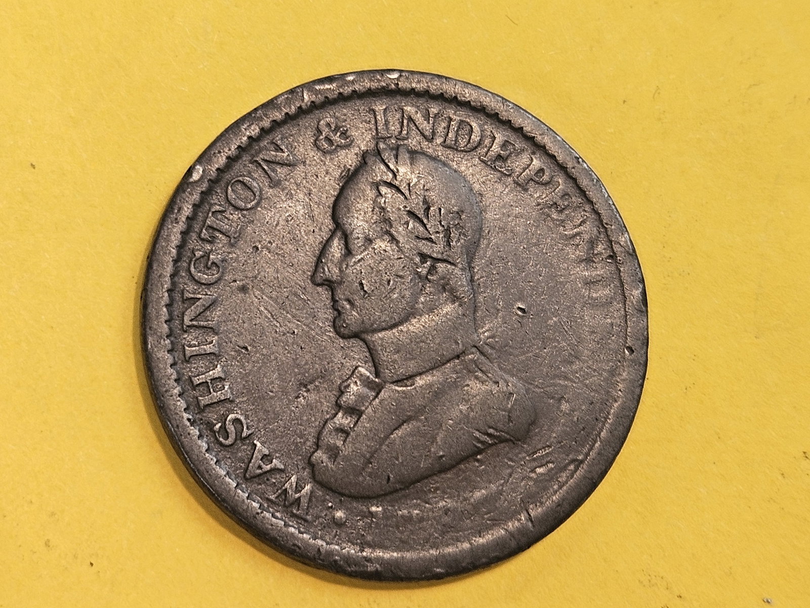 ** COLONIAL ** SCARCE 1783 Washington Copper!! - 4