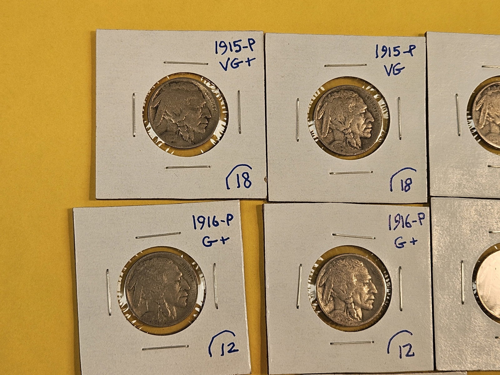 Fifteen mixed Buffalo Nickels - 2